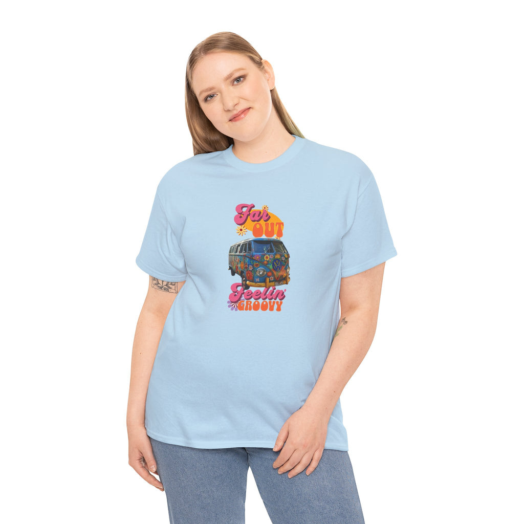 Groovy VW Kombi Hippie T-Shirt – Retro Music Festival Tee Unisex