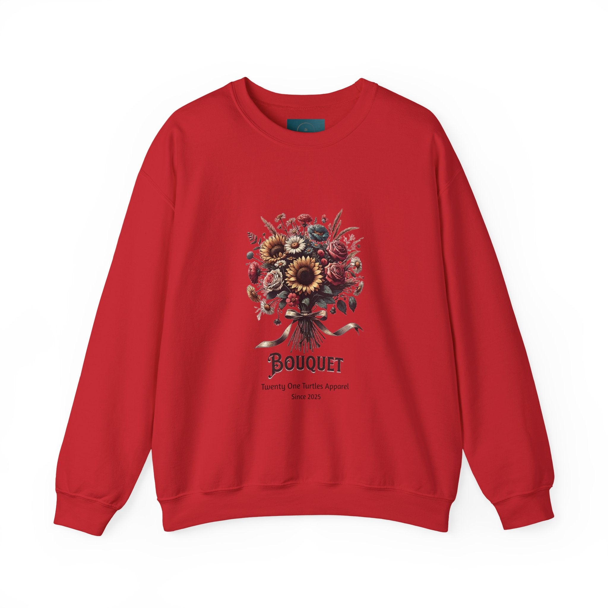 Floral Bouquet Crewneck Sweatshirt – Cozy Gift for Her, Boho Style