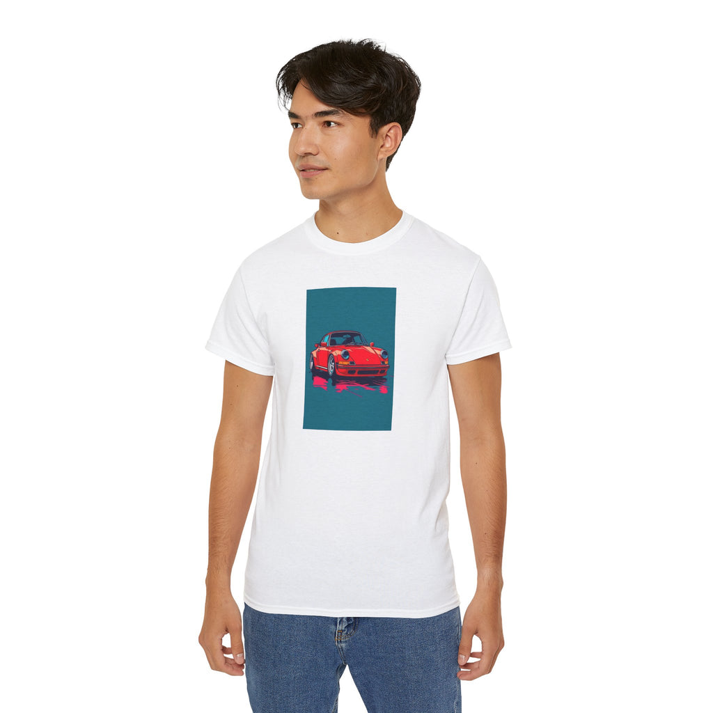 Stylish Retro Porsche Graphic Tee – Unisex Cotton Vintage T-Shirt, Gift for Car people