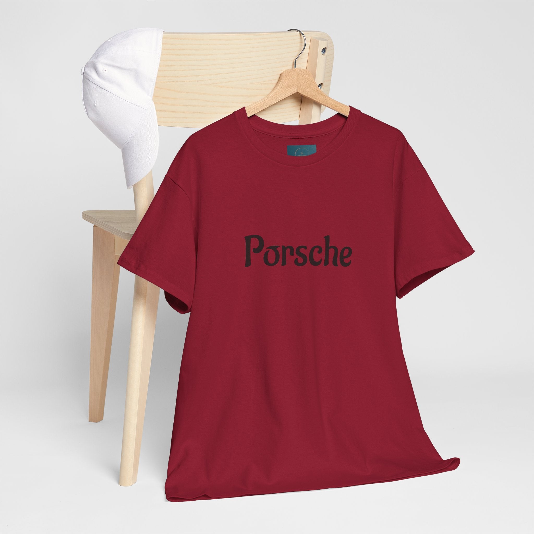 Unisex Porsche Script Tee – Casual Shirt for Car Enthusiasts
