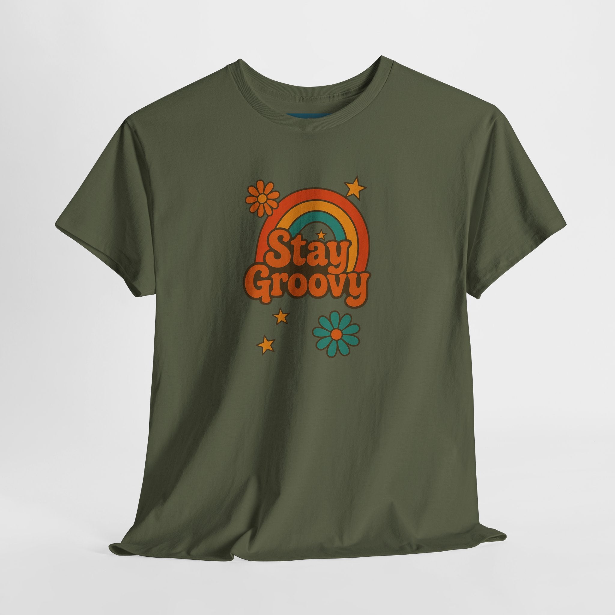 Stay Groovy 1970s Retro Tee – Vintage Graphic Shirt