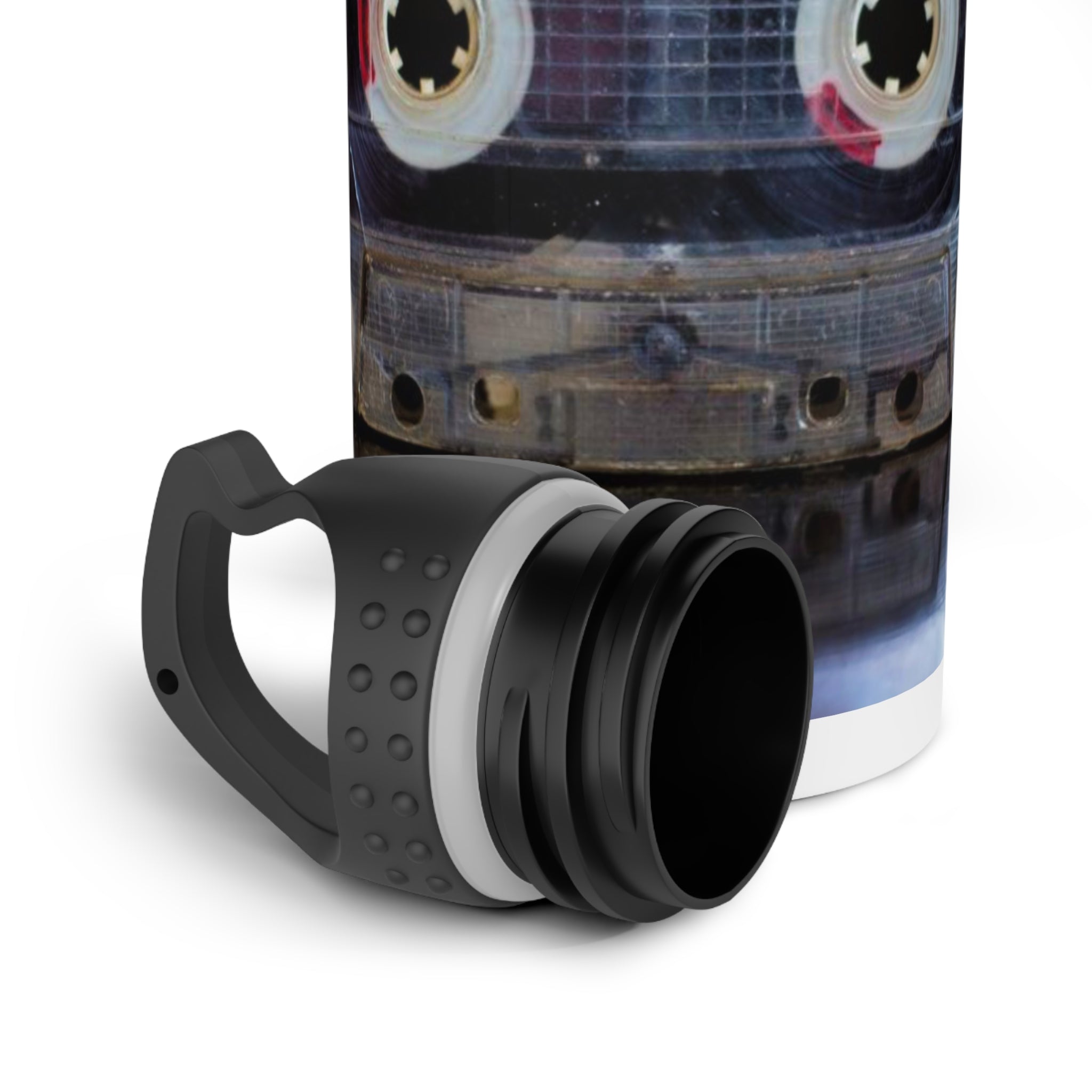 Retro Mix Tape Water Bottle – Vintage 1980s Vibe Reusable Stainless Steel Bottle