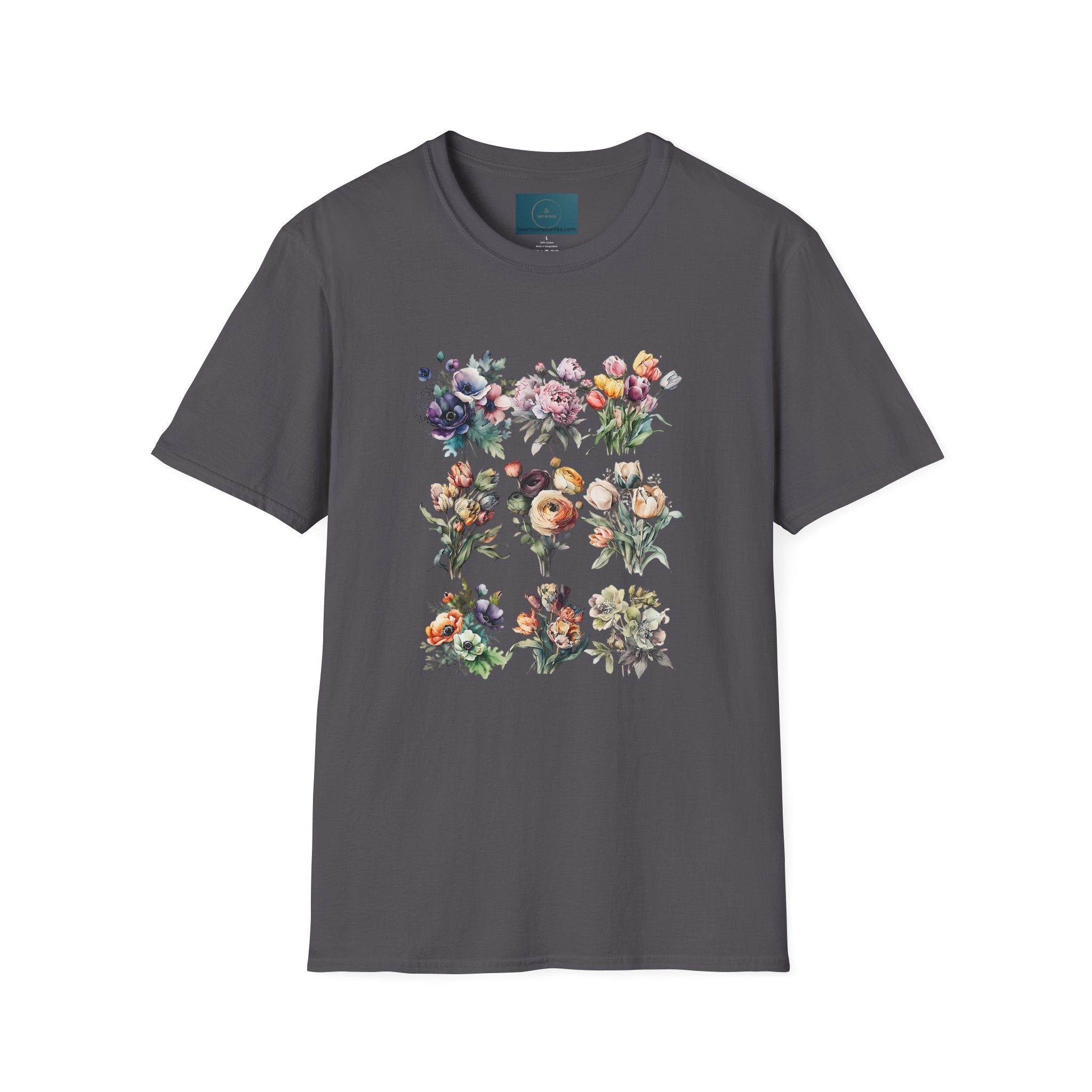 Floral Garden Unisex T-Shirt - Softstyle Casual Tee, Summer Wardrobe & Gift for Her