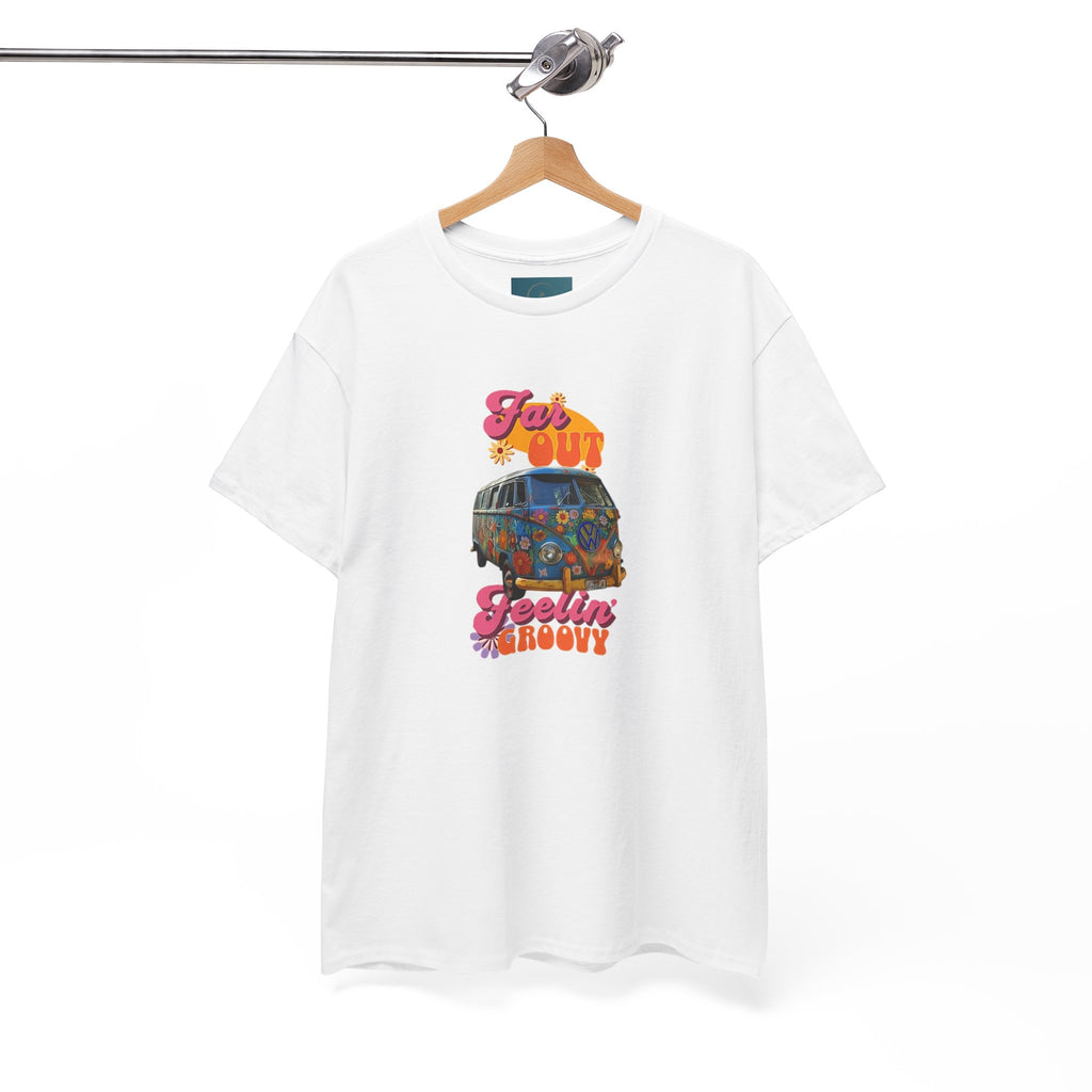 Groovy VW Kombi Hippie T-Shirt – Retro Music Festival Tee Unisex