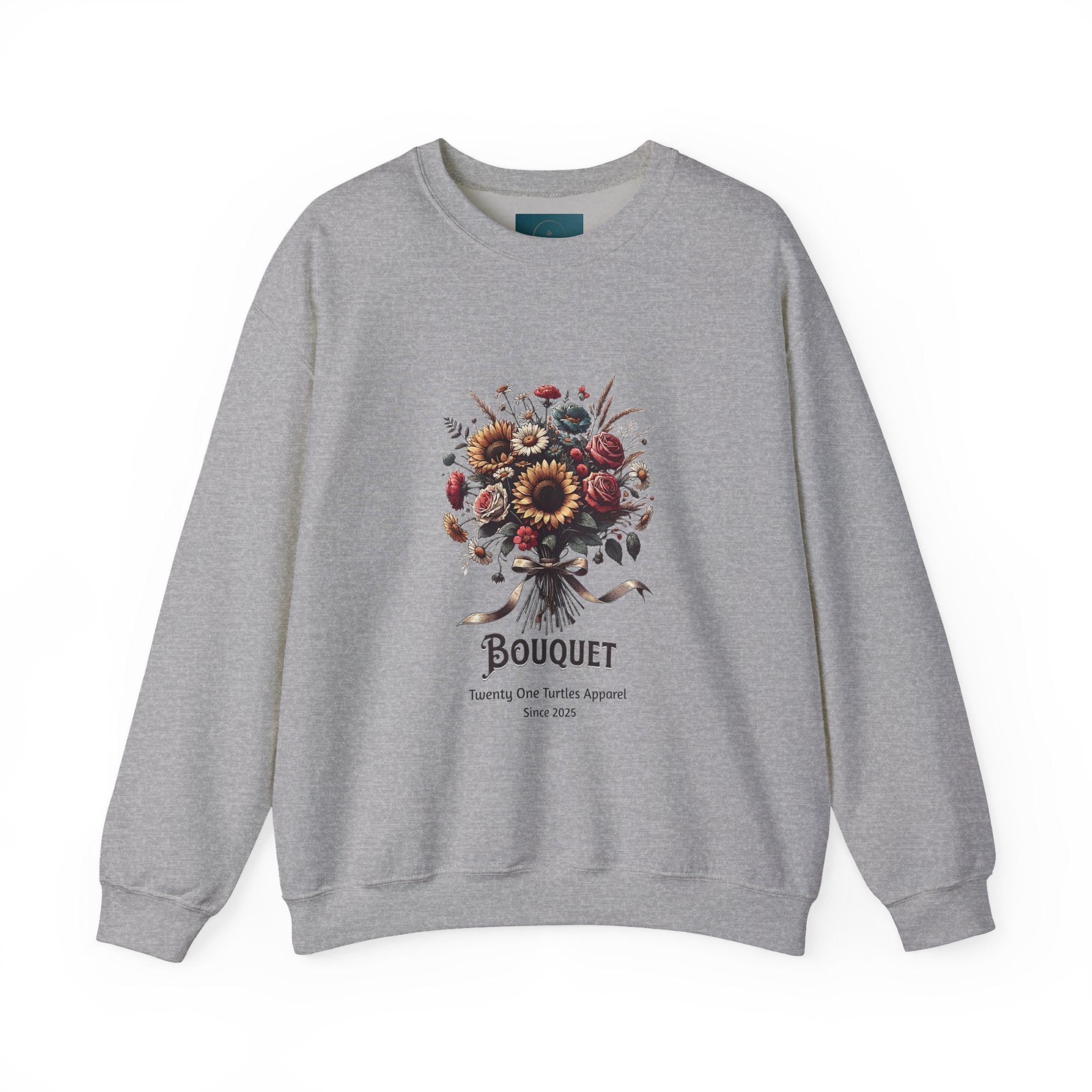 Floral Bouquet Crewneck Sweatshirt – Cozy Gift for Her, Boho Style