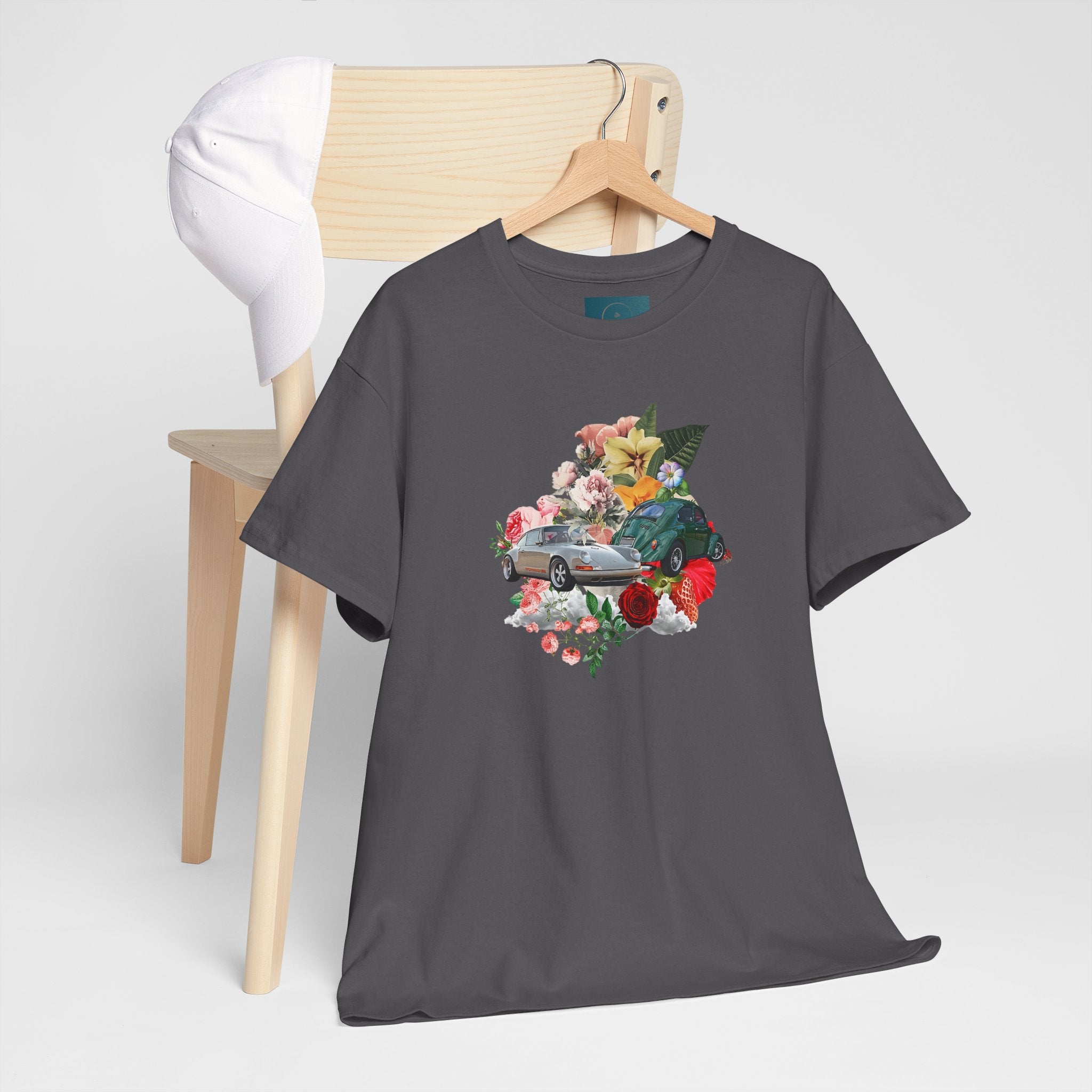 Floral Classic Car T-Shirt | Unisex Retro Graphic Tee