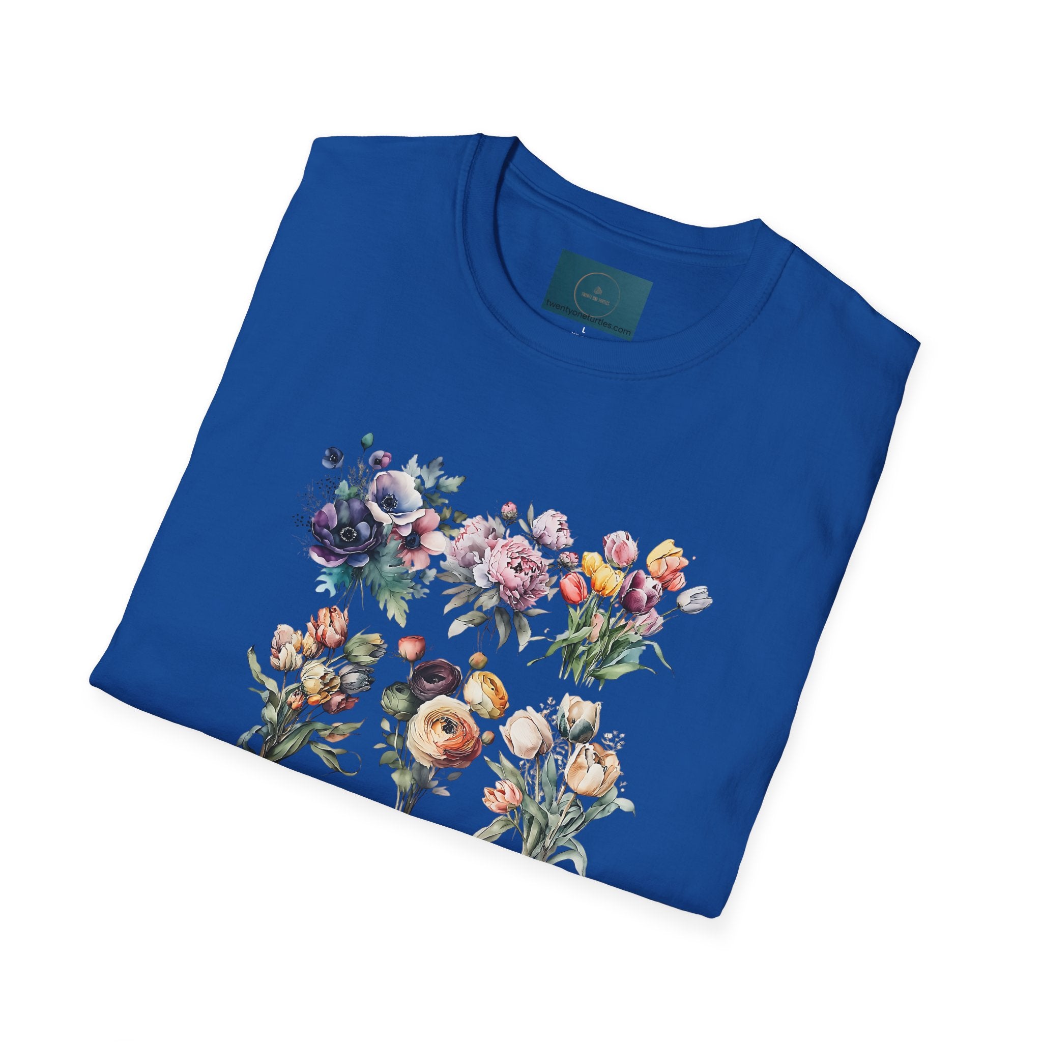 Floral Garden Unisex T-Shirt - Softstyle Casual Tee, Summer Wardrobe & Gift for Her