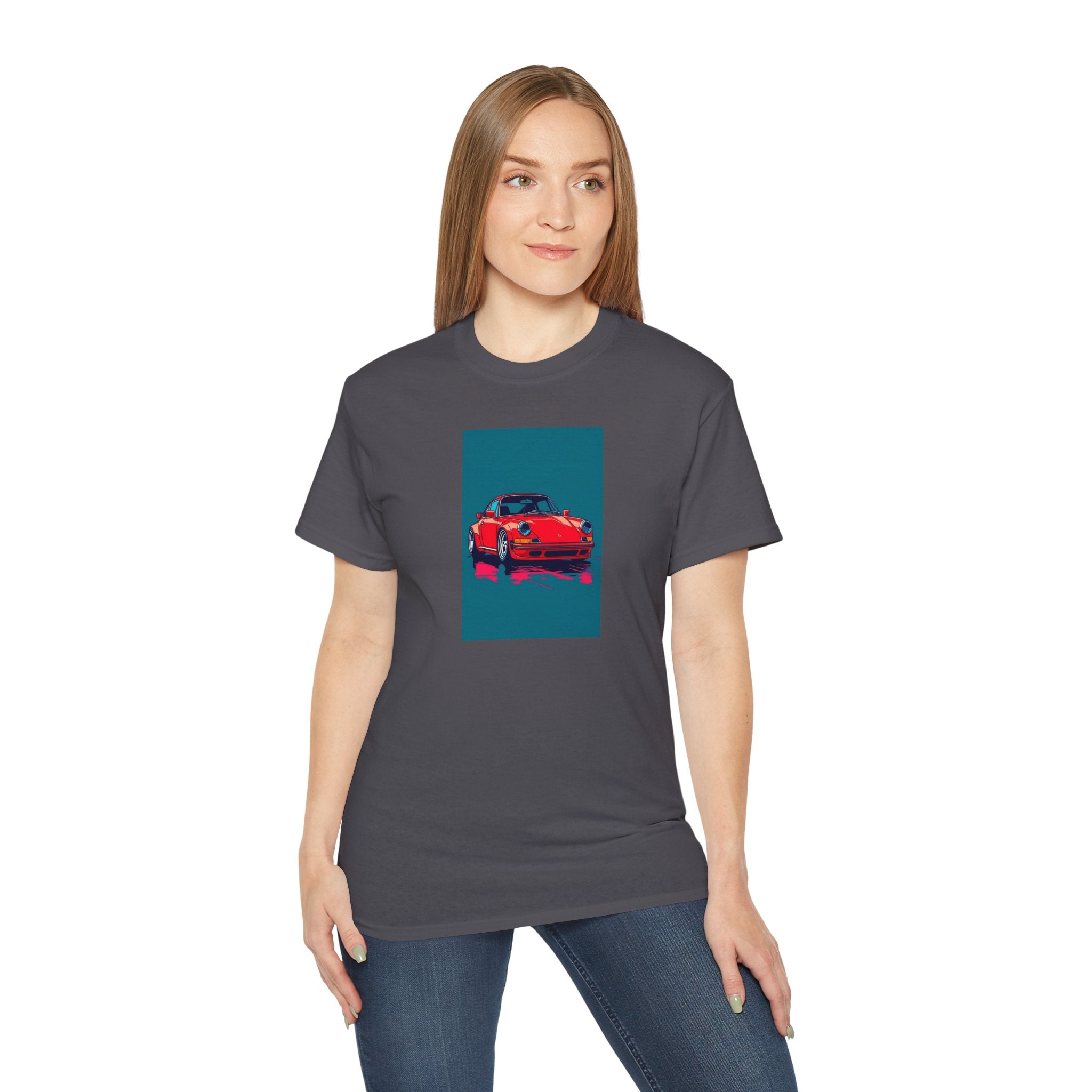 Stylish Retro Porsche Graphic Tee – Unisex Cotton Vintage T-Shirt, Gift for Car people
