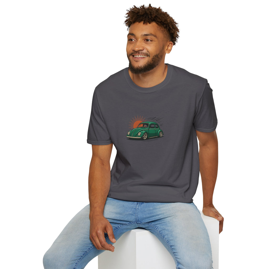 Cal-Look VW Beetle Sunset T-Shirt – Retro Unisex Summer Tee