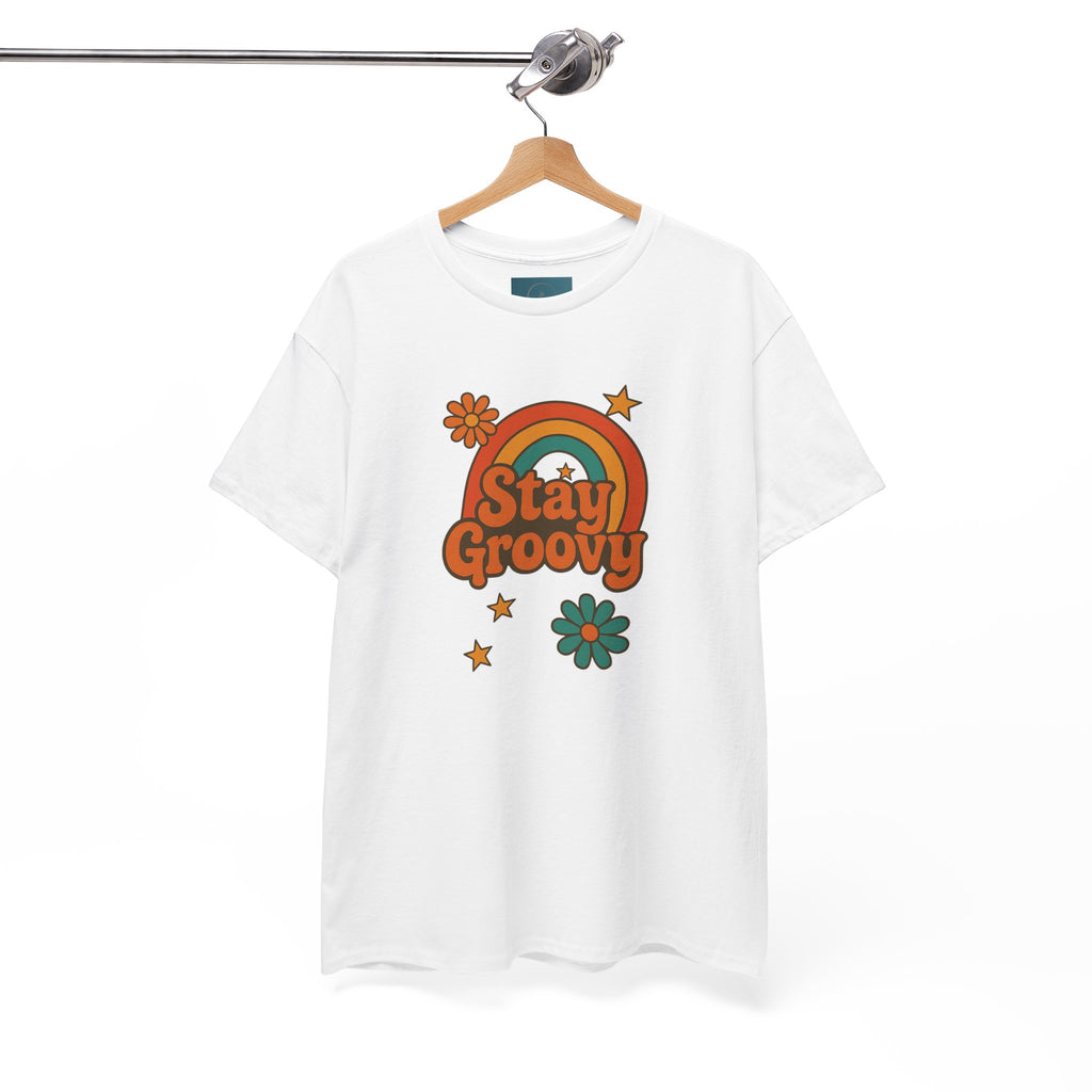 Stay Groovy 1970s Retro Tee – Vintage Graphic Shirt