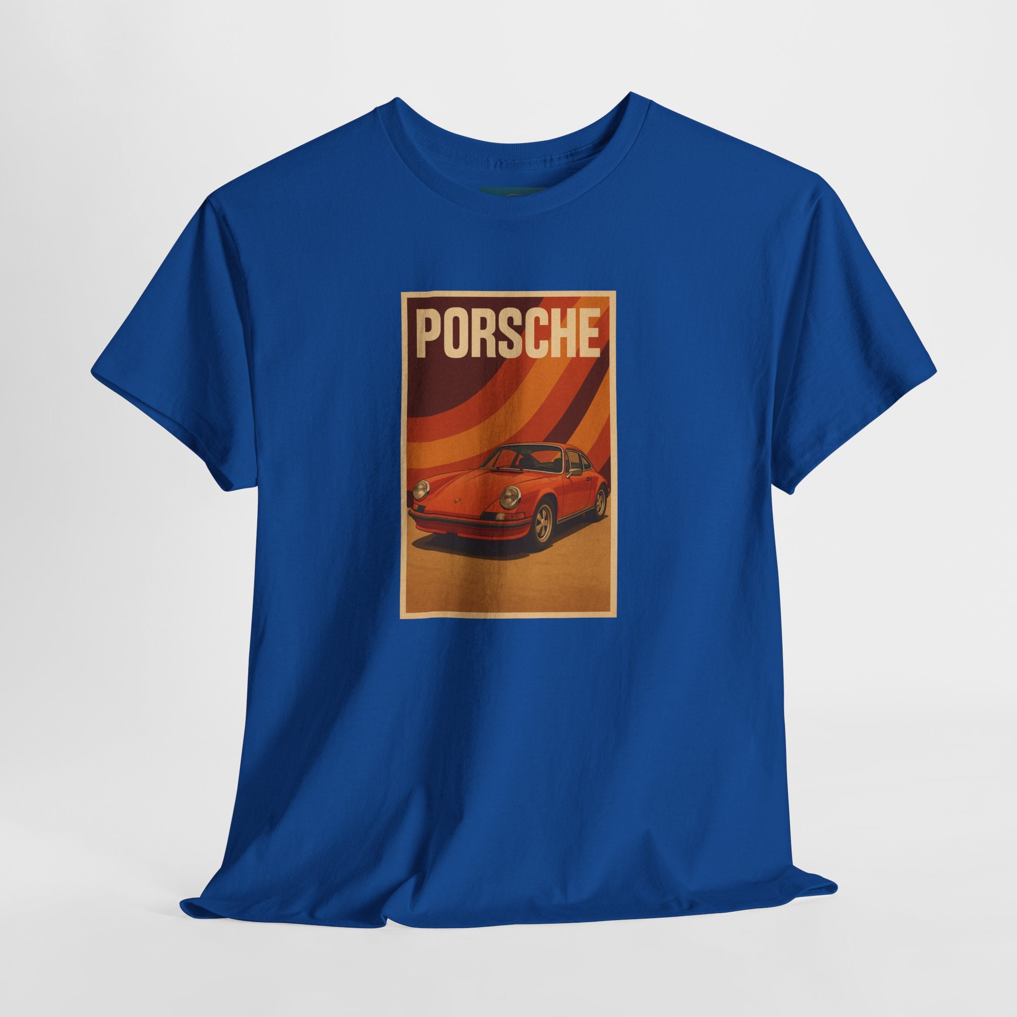 Unisex Cotton T Shirt / 1970s style Porsche 911 print