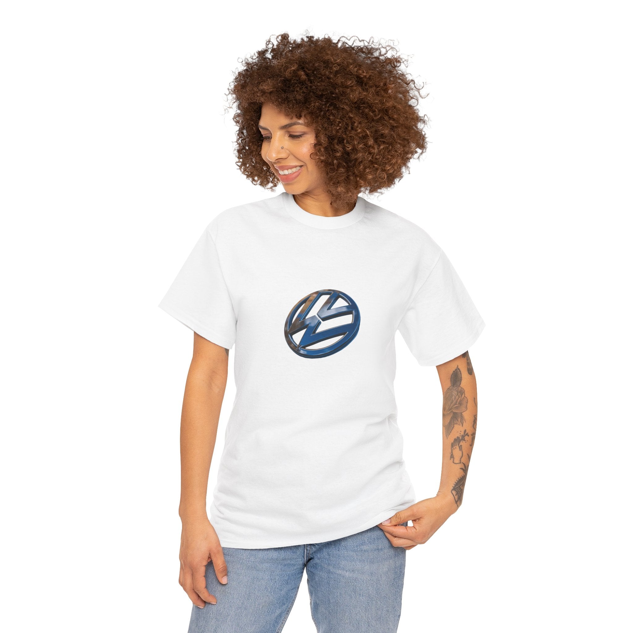VW Logo Unisex Cotton T-Shirt – Cool Graphic Tee, Casual Gift