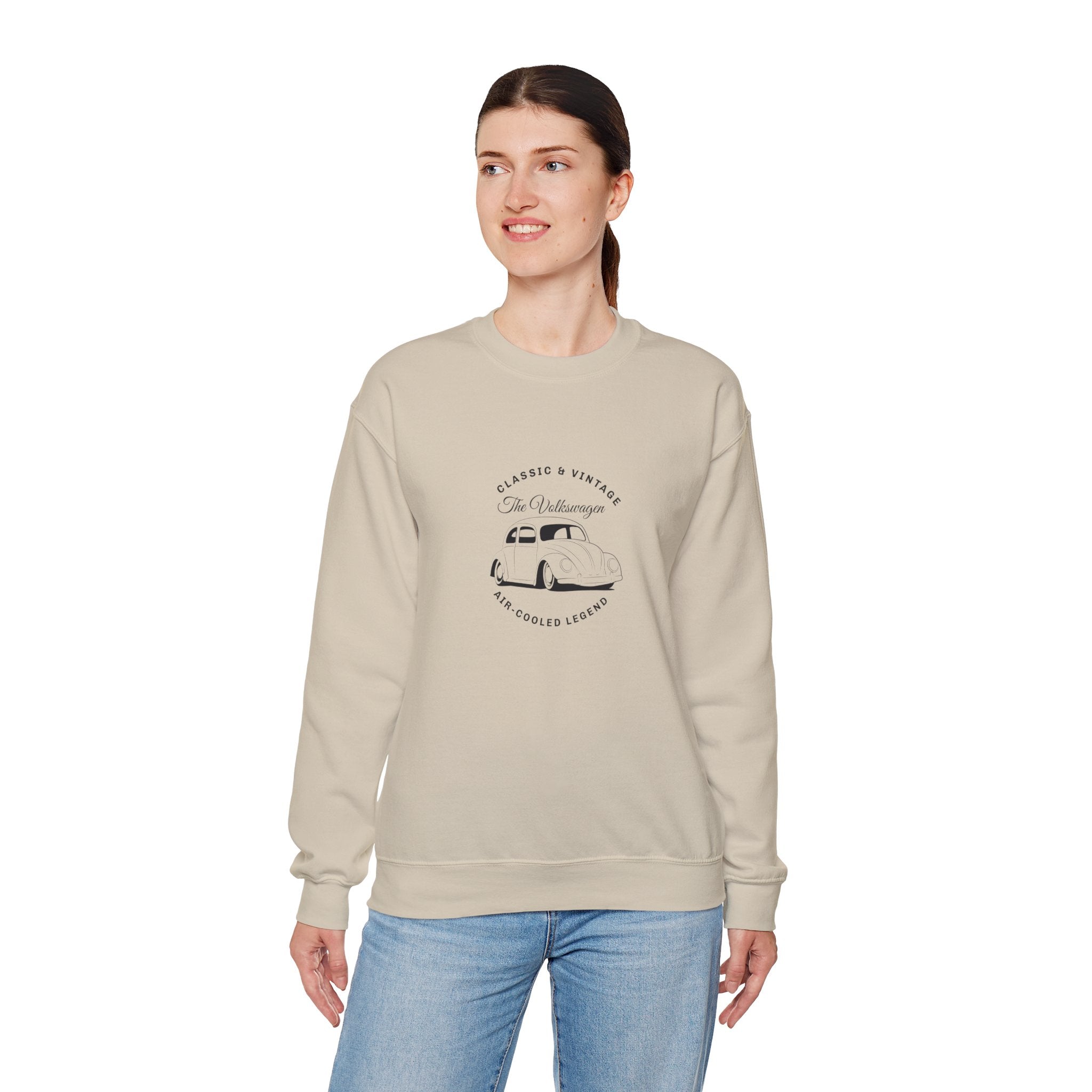 The Vintage Bug Sweatshirt – Classic VW Beetle Unisex Cotton Blend Crewneck