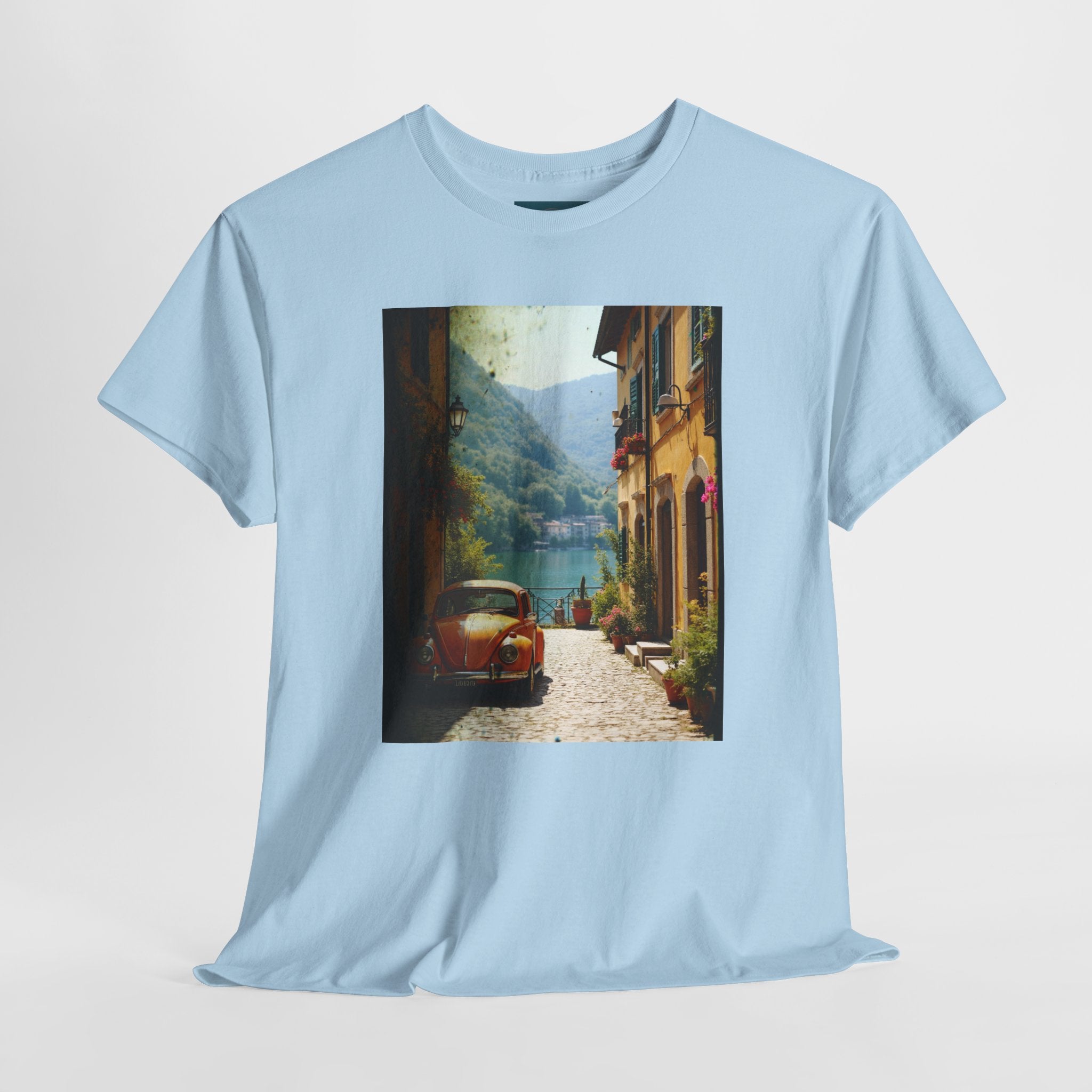 Retro VW Beetle T‑Shirt – Graphic Cotton Tee for Car Lovers