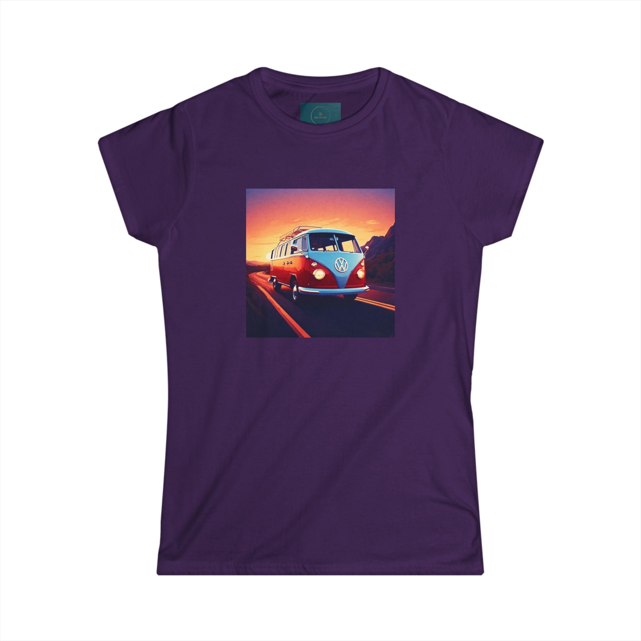 Retro VW Bus Women’s Soft-Style Tee – Bohemian Road Trip Top