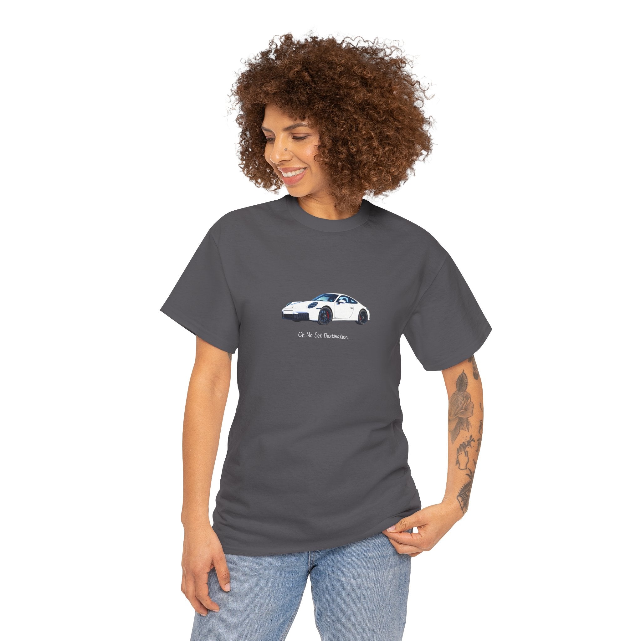 Porsche 'Oh no set destination' Tee – Stylish & Unique Cotton t-shirt
