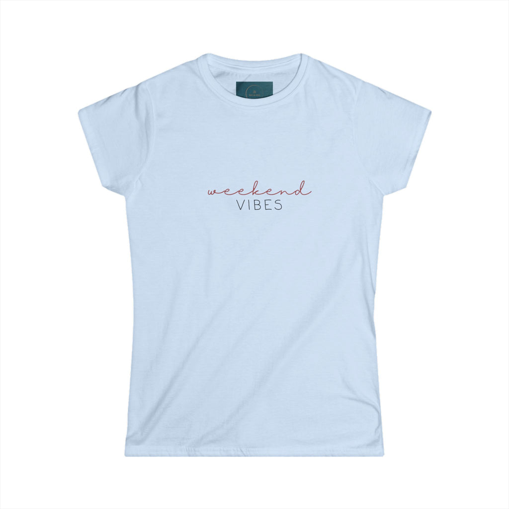 'Weekend Vibes' Women's Softstyle Tee - Casual Summer T-Shirt, Perfect Gift for Her