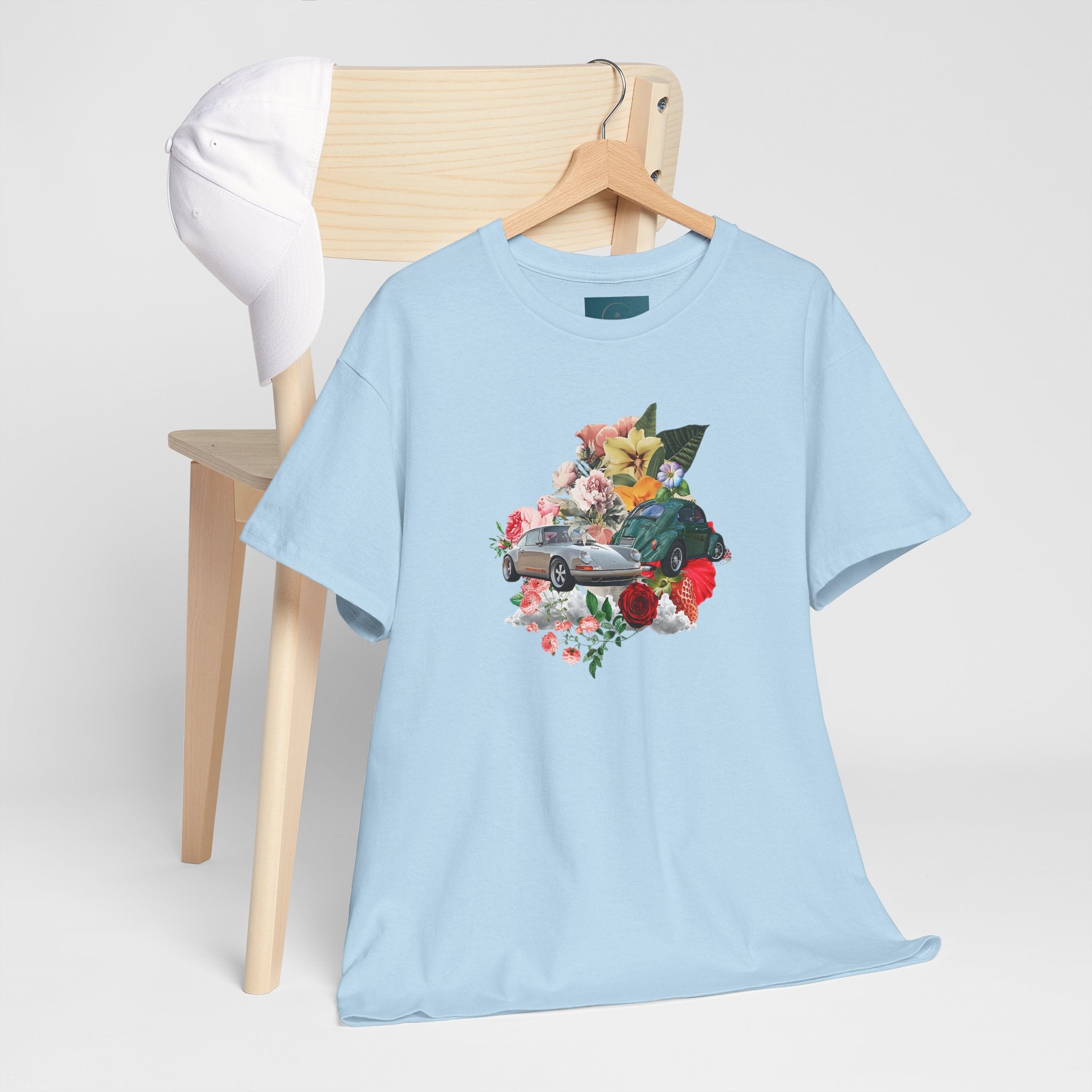 Floral Classic Car T-Shirt | Unisex Retro Graphic Tee