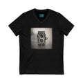 Vintage Rolleiflex Camera T-Shirt – Unisex Black V-Neck Jersey