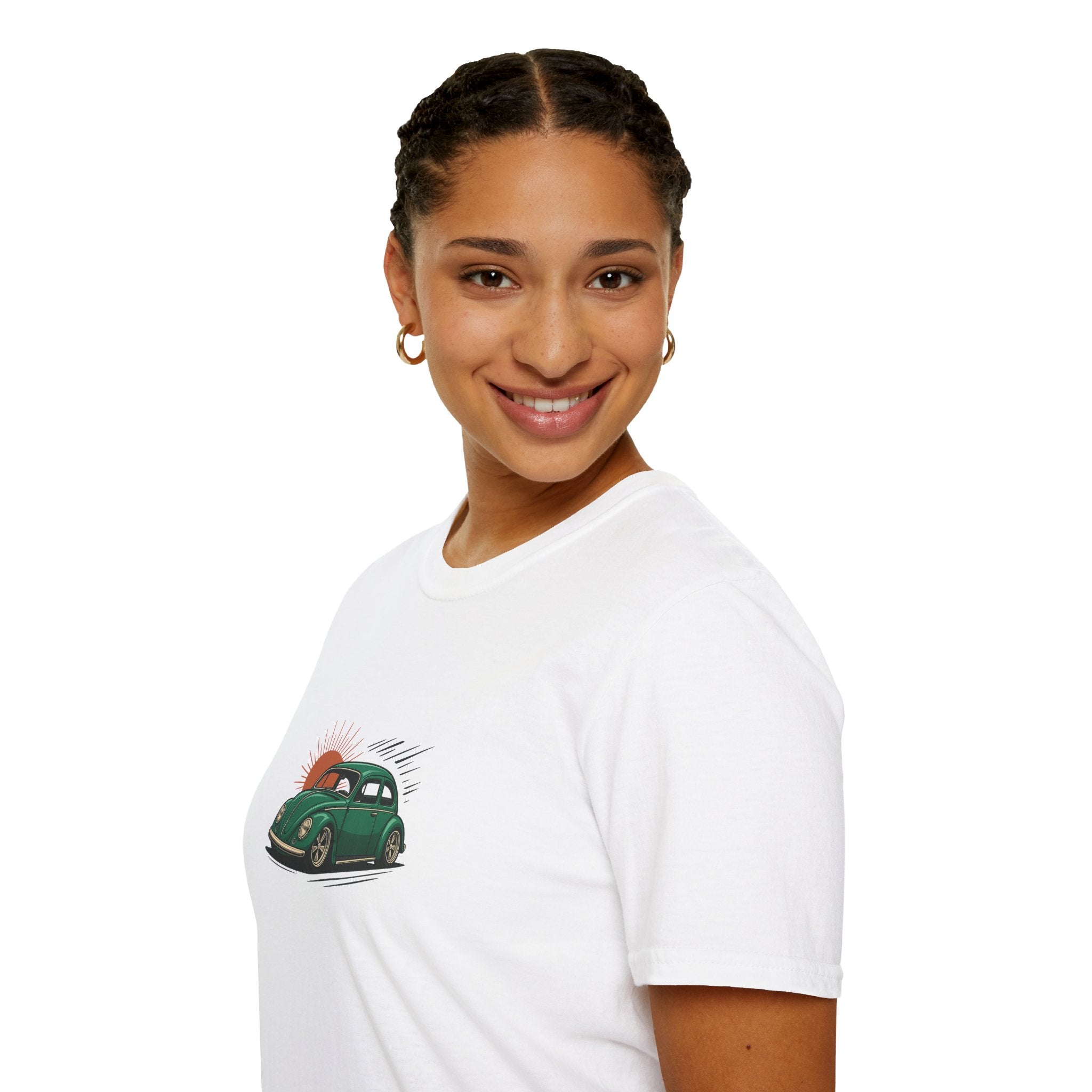 Cal-Look VW Beetle Sunset T-Shirt – Retro Unisex Summer Tee