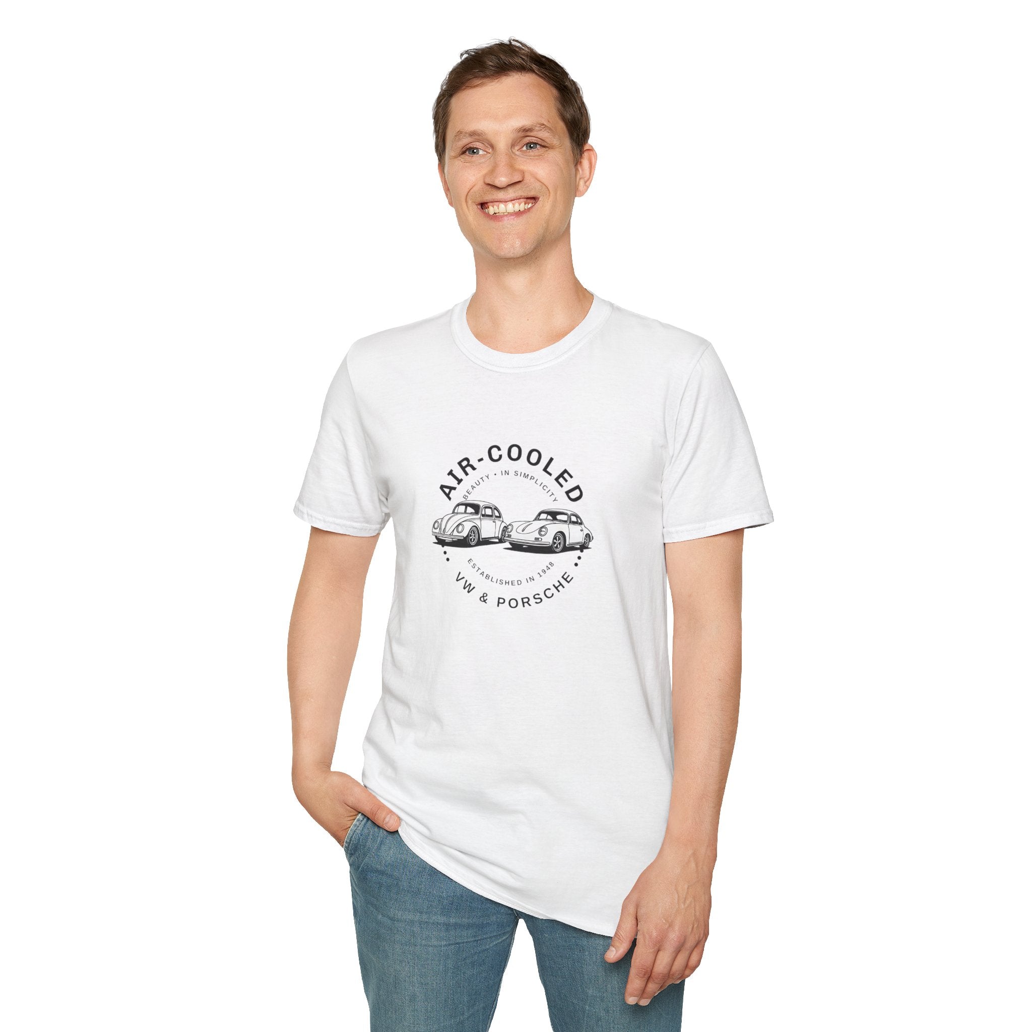 Classic Car T-Shirt – Vintage VW & Porsche Air-Cooled Design | Unisex Tee