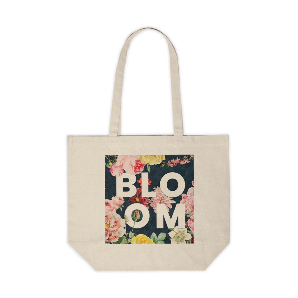 Reusable Floral Canvas Tote — "BLOOM" beautiful Garden design