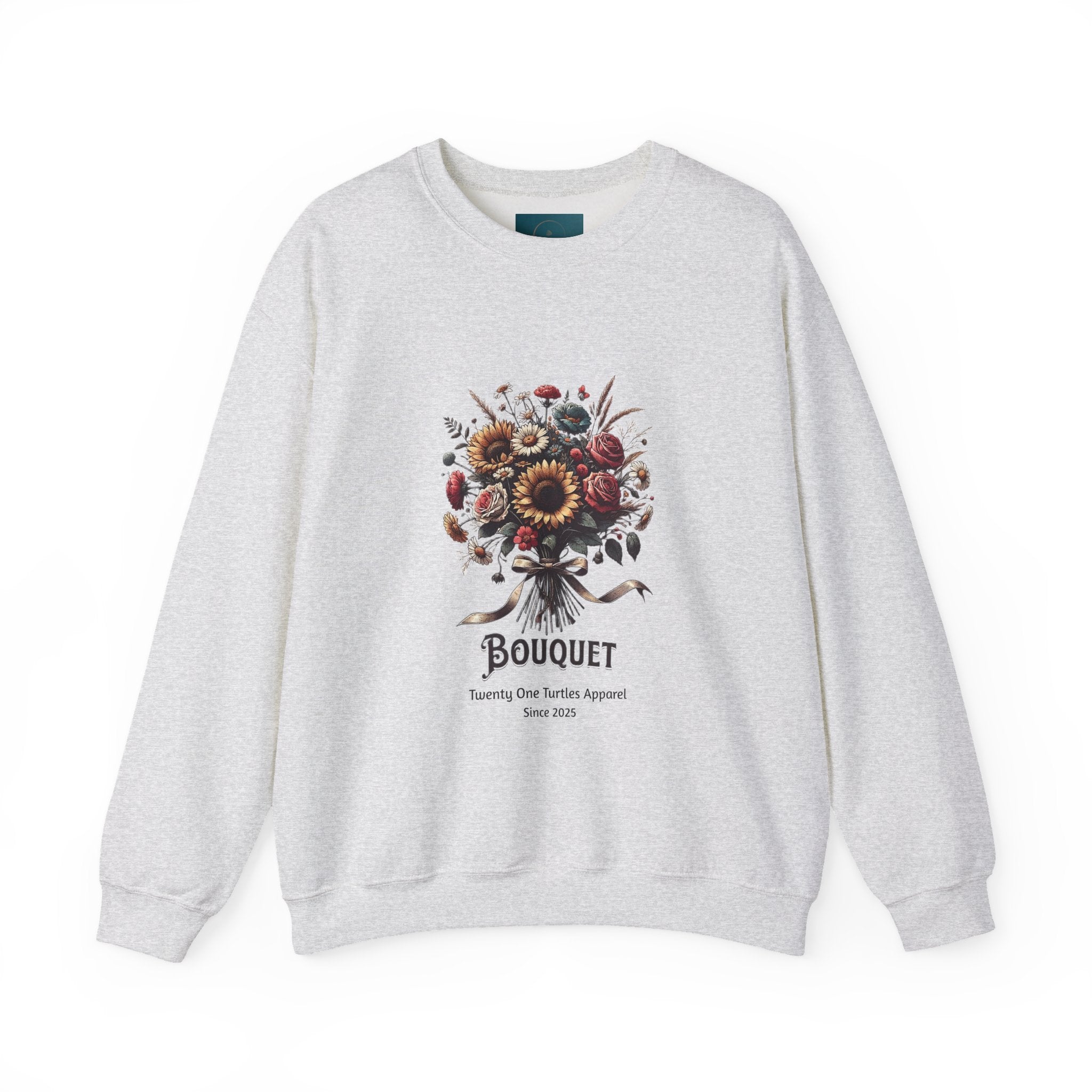 Floral Bouquet Crewneck Sweatshirt – Cozy Gift for Her, Boho Style