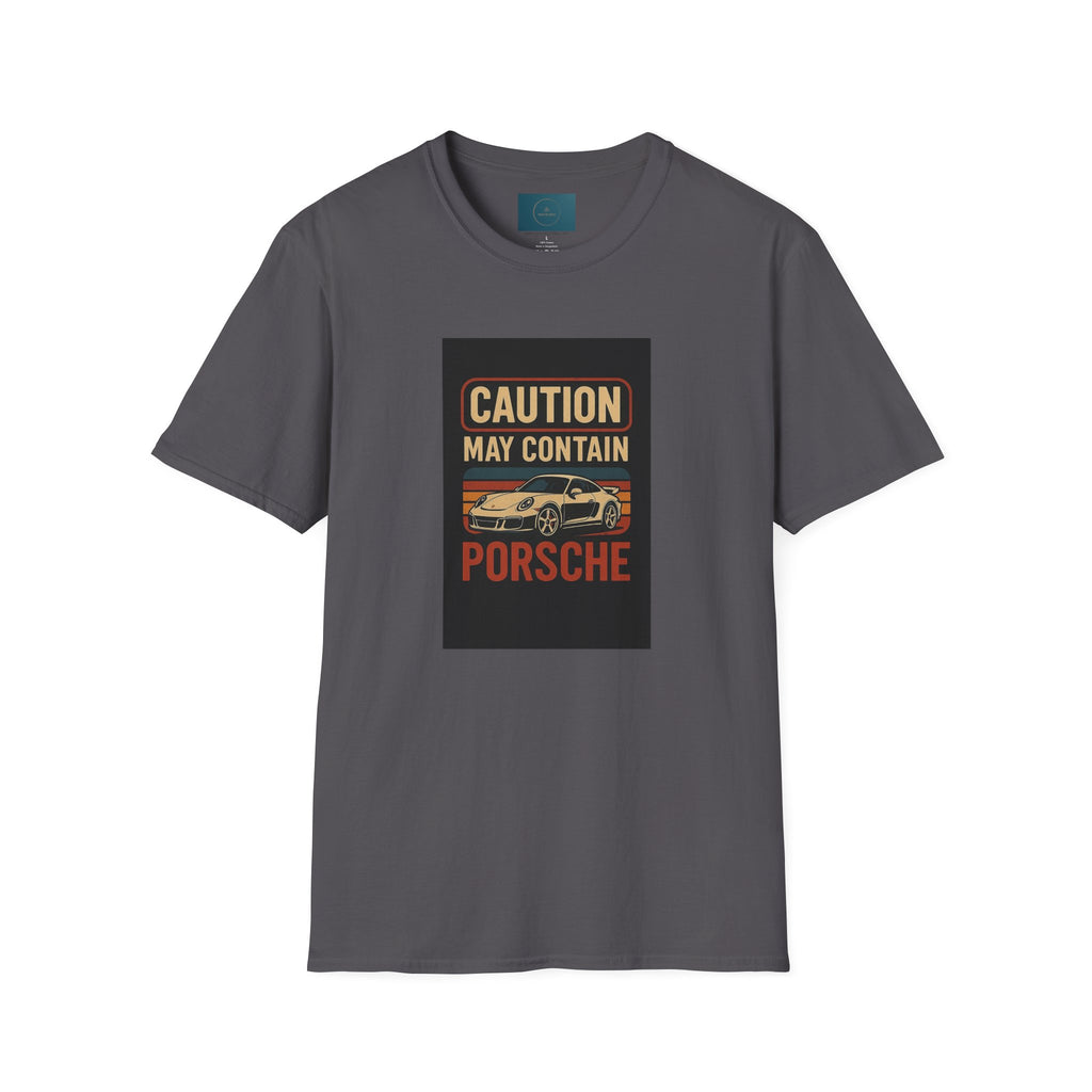 "May Caution Porsche" Unisex T-Shirt – Car Enthusiast Gift, Vintage Auto Tee