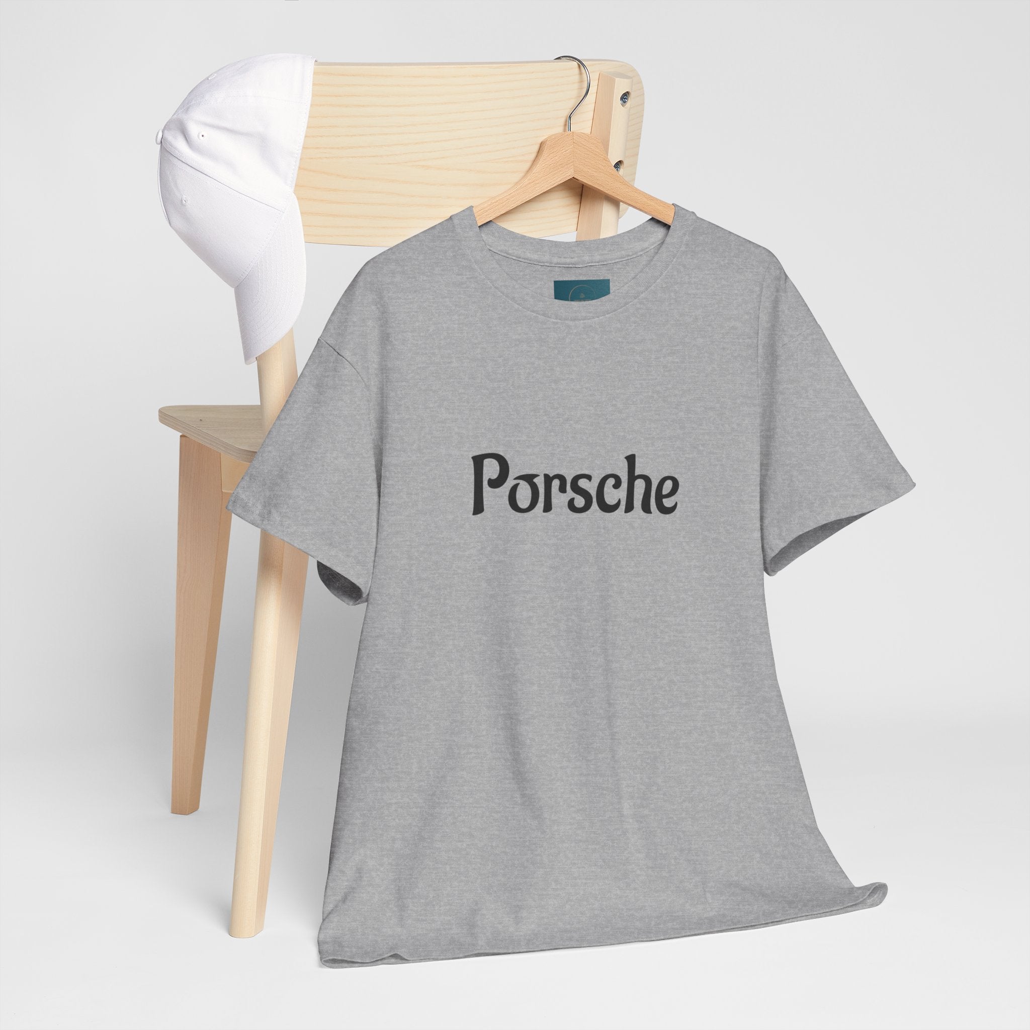 Unisex Porsche Script Tee – Casual Shirt for Car Enthusiasts