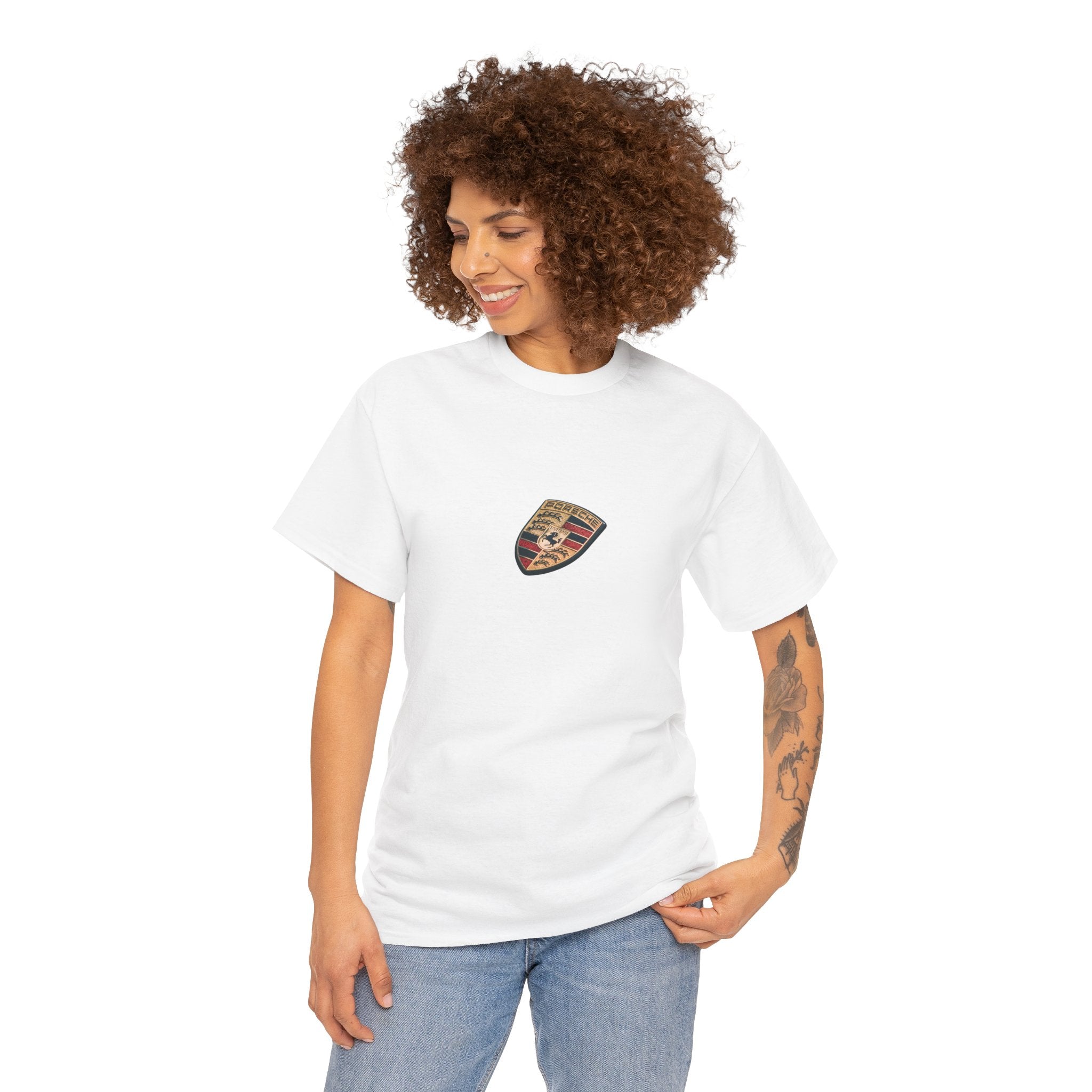 Porsche Logo Unisex Heavy Cotton T-Shirt – Classic Comfortable Graphic T-Shirt