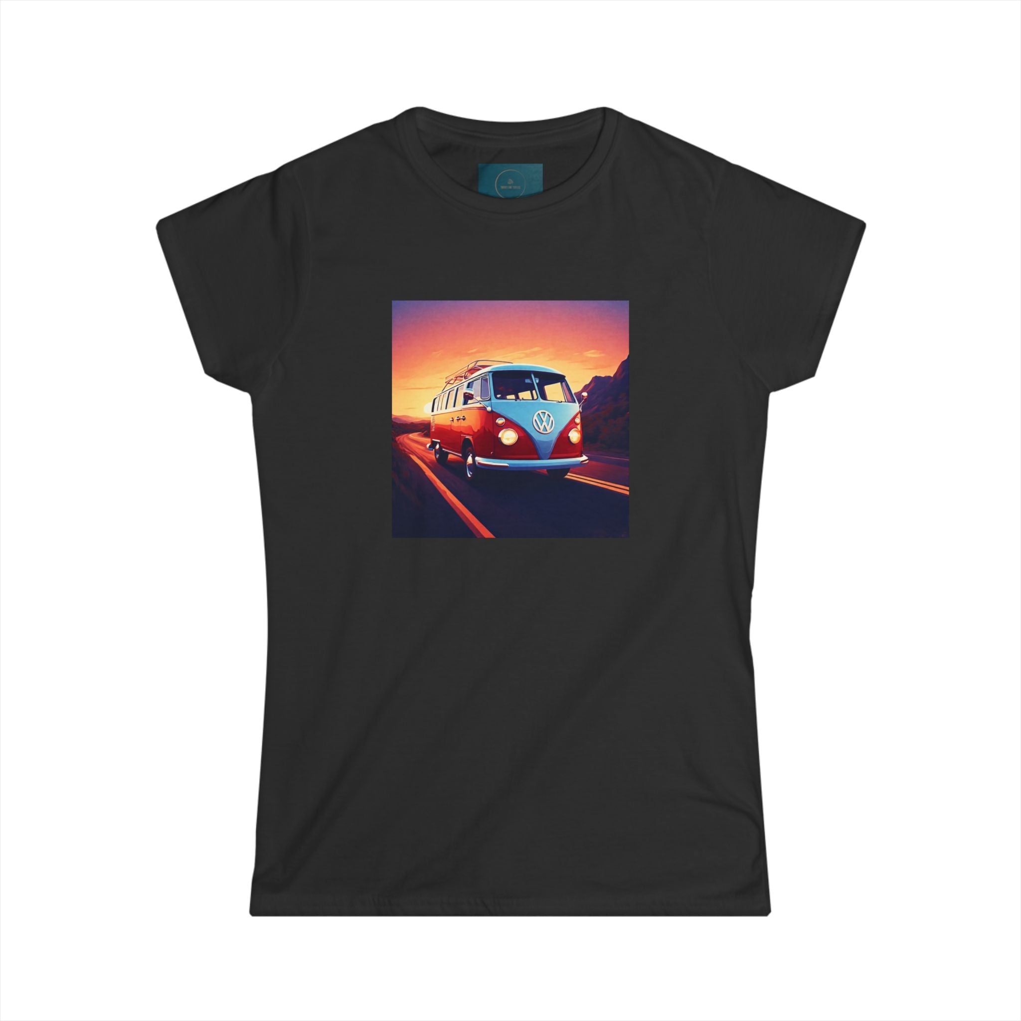 Retro VW Bus Women’s Soft-Style Tee – Bohemian Road Trip Top