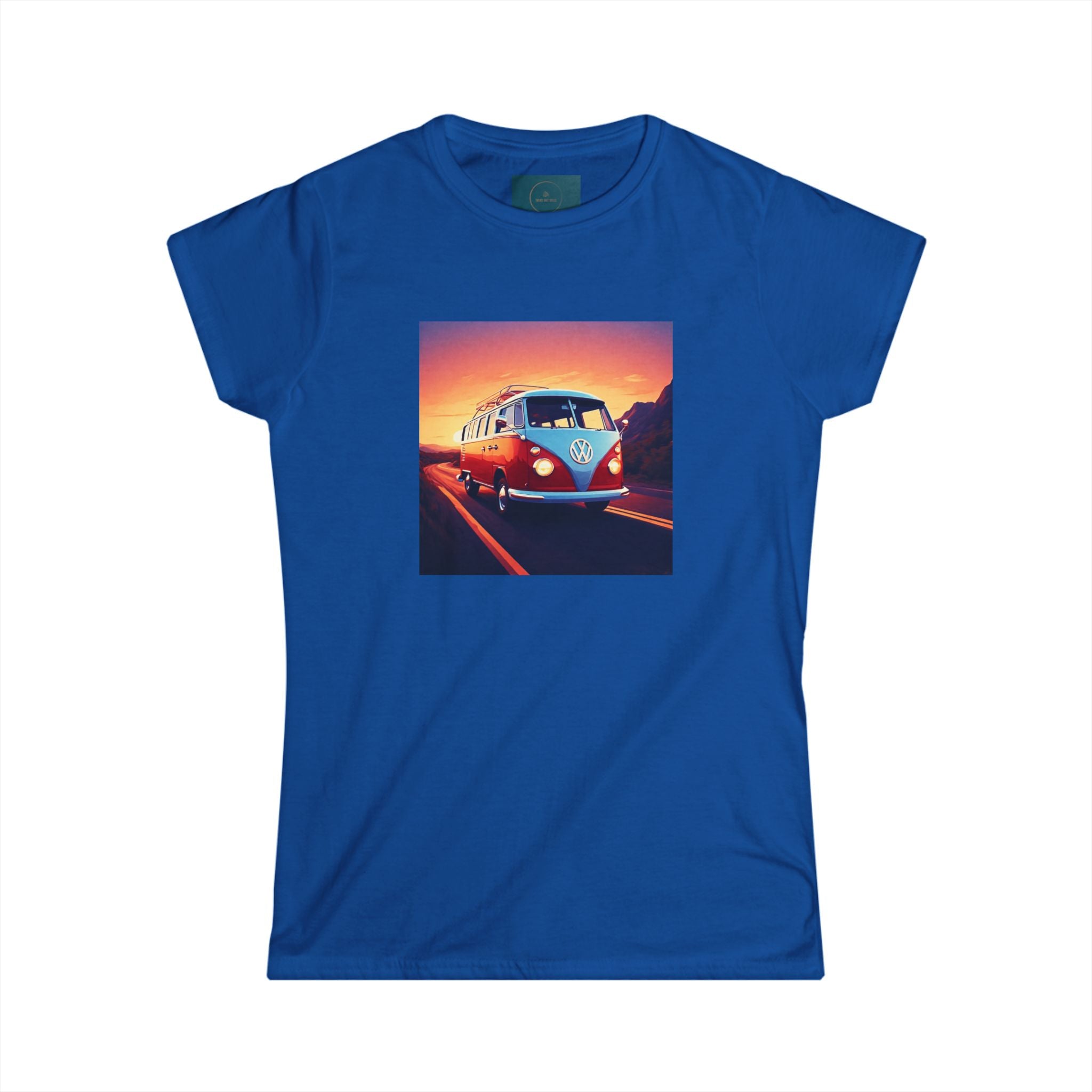 Retro VW Bus Women’s Soft-Style Tee – Bohemian Road Trip Top