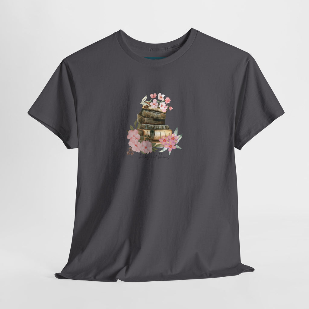 'Books and Blooms' T-shirt | Perfect Gift for Her | Tee for Book Lovers