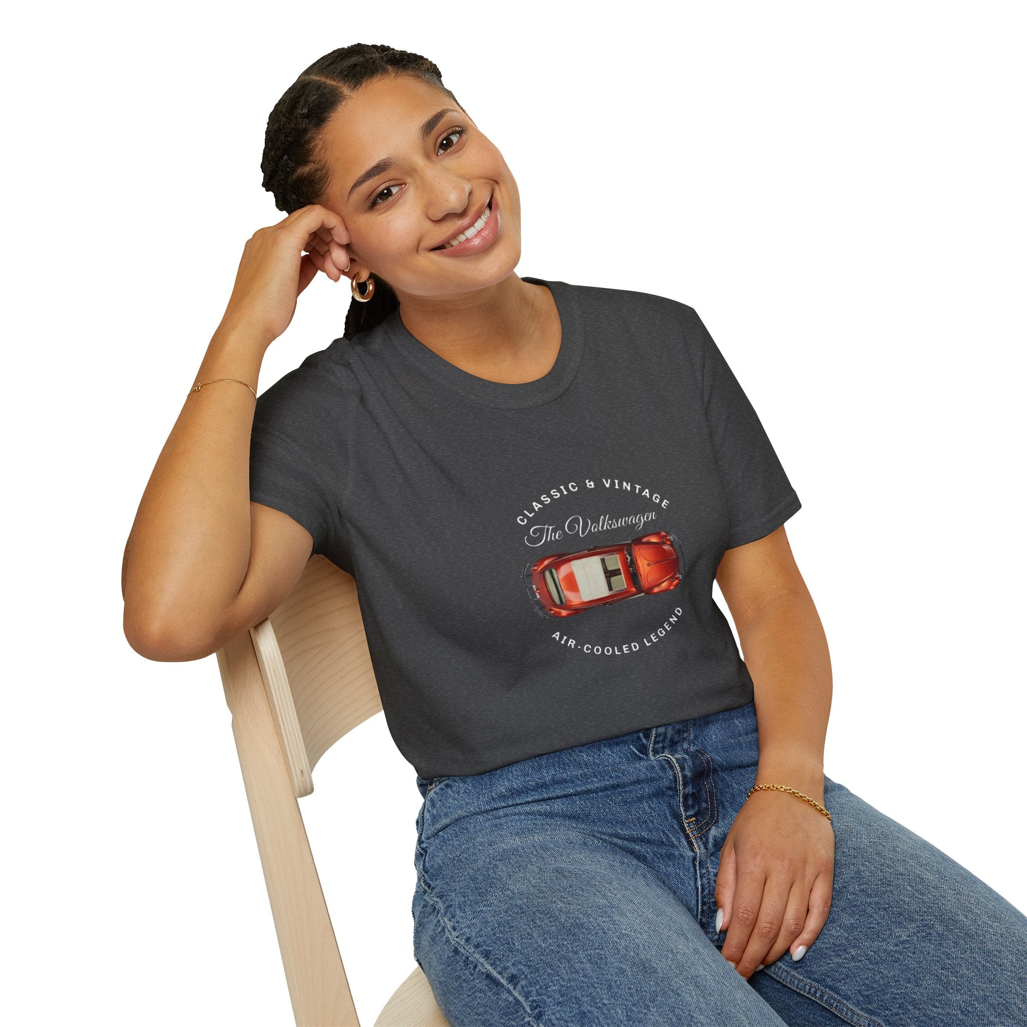 VW Beetle Graphic Tee – Softstyle Unisex T-Shirt, Car Enthusiast Gift, Casual Automotive Apparel
