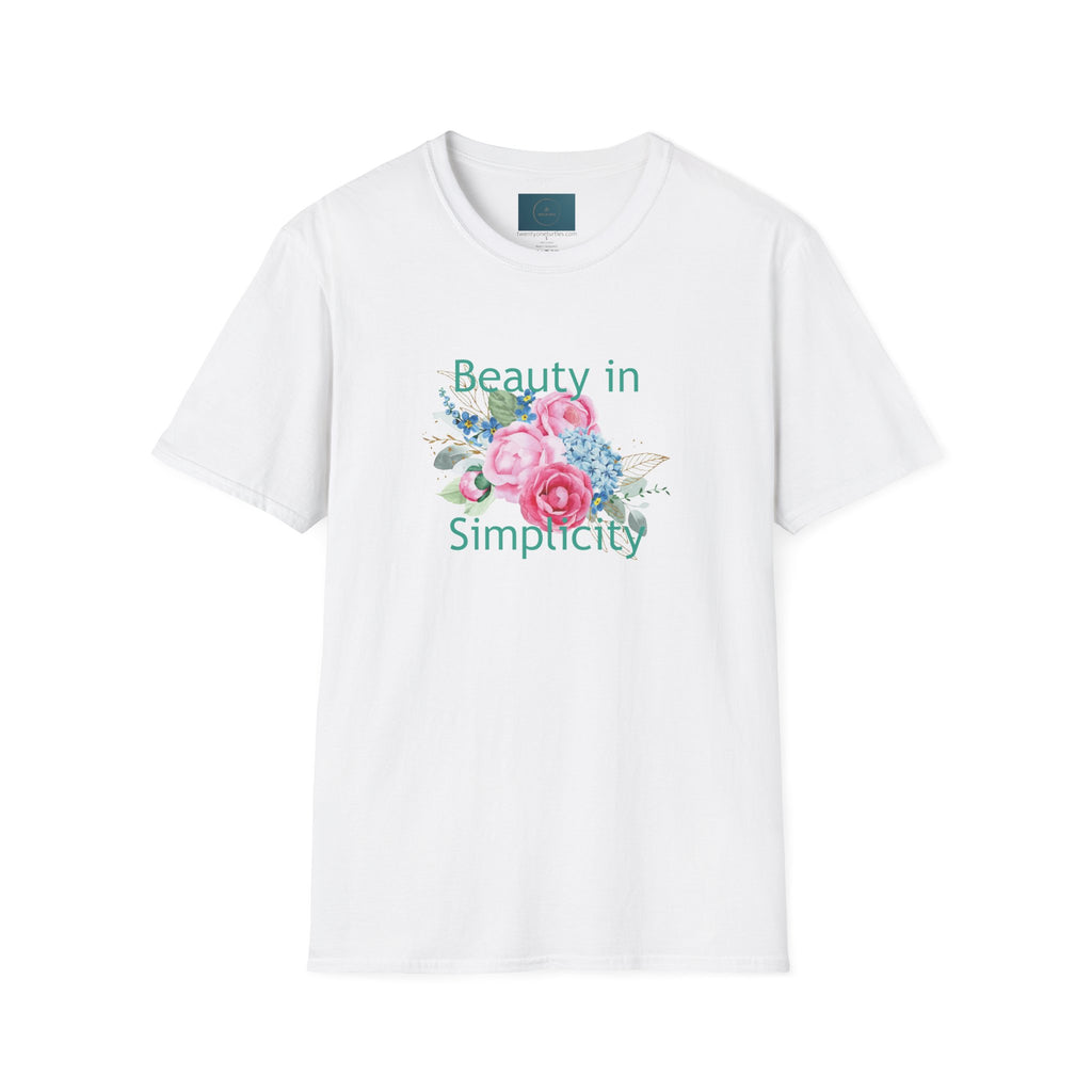 "Unisex Floral T-Shirt – 'Beauty in Simplicity' Eco-Friendly Summer Tee"
