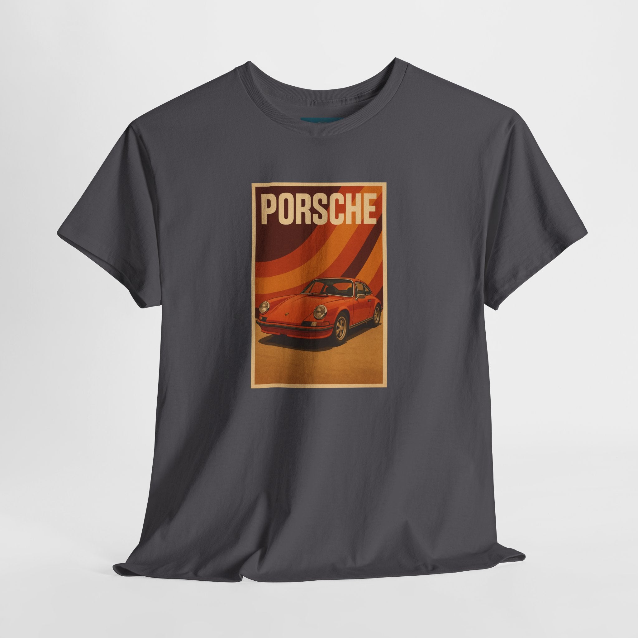 Unisex Cotton T Shirt / 1970s style Porsche 911 print