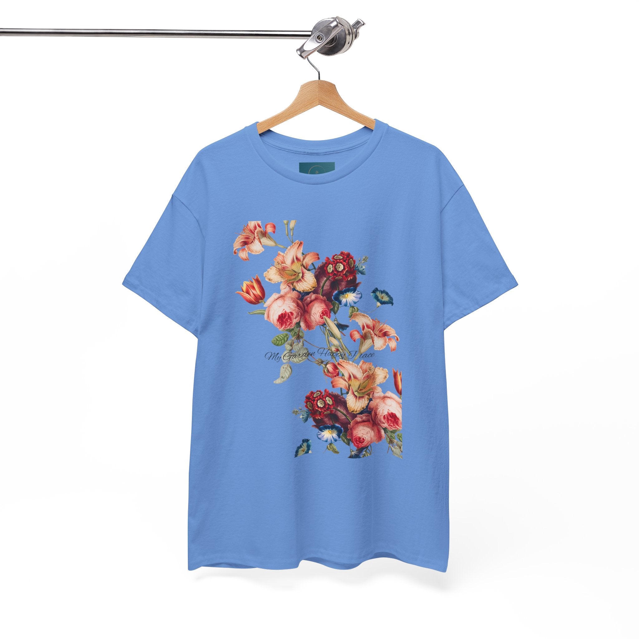 Floral 'Garden Happy Place' Unisex T-Shirt – Cute Vintage Graphic Tee