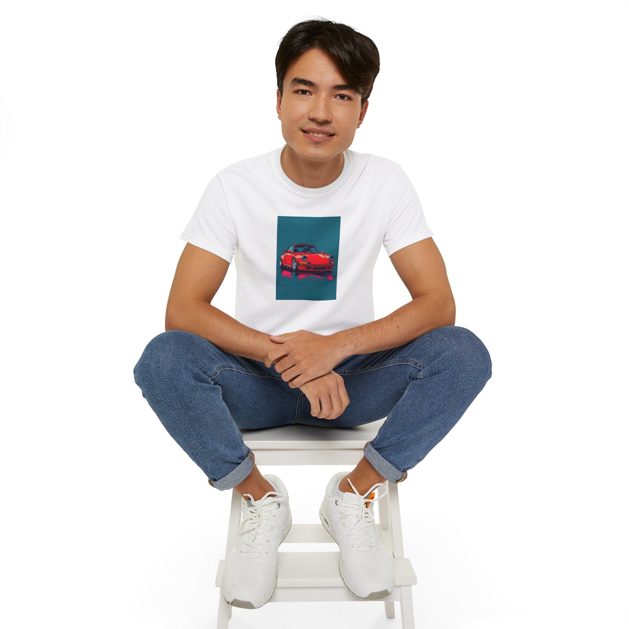 Stylish Retro Porsche Graphic Tee – Unisex Cotton Vintage T-Shirt, Gift for Car people
