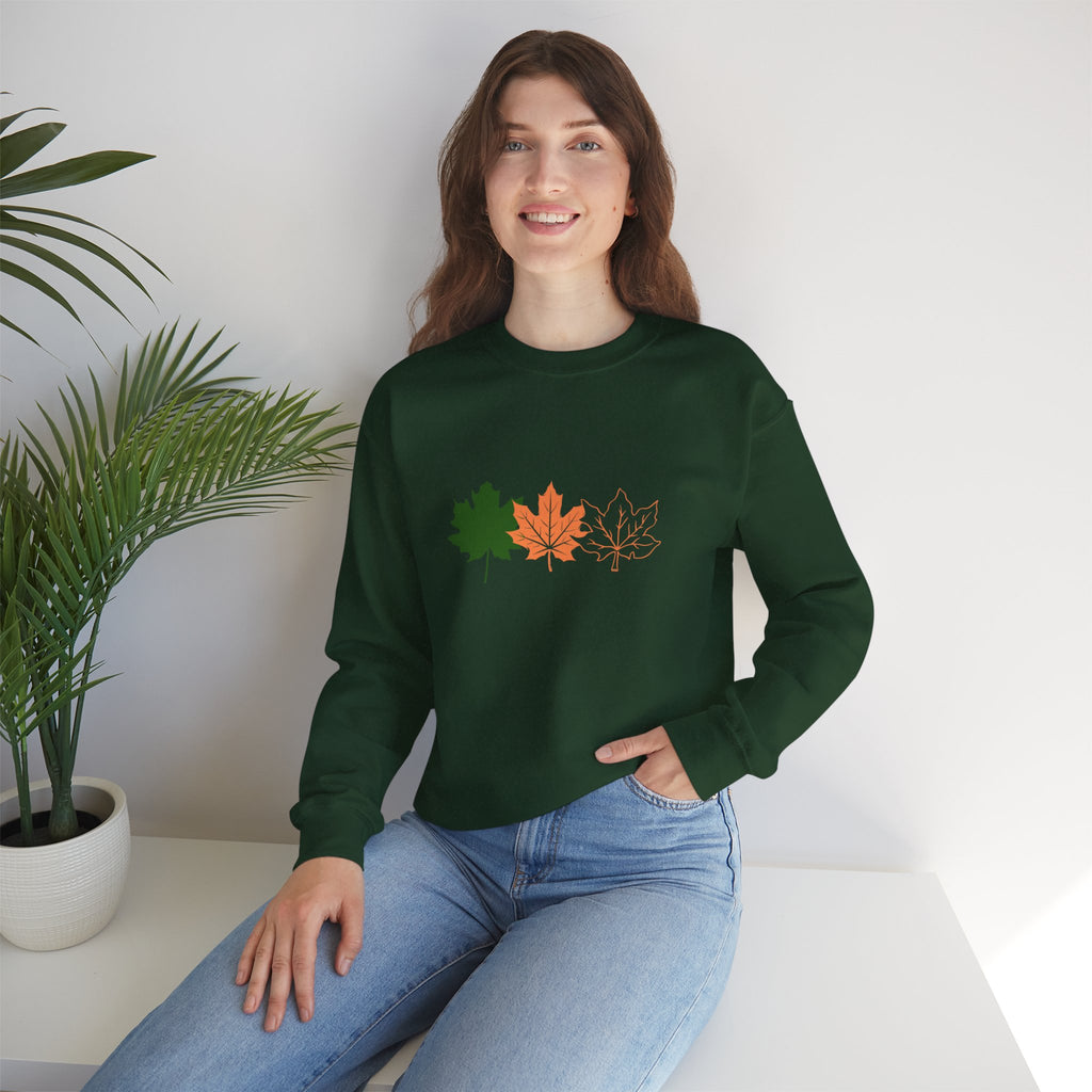 Autumn Leaves Crewneck Sweatshirt – Cozy Fall Sweatshirt for Men & Women | Perfect Gift for Nature Lovers