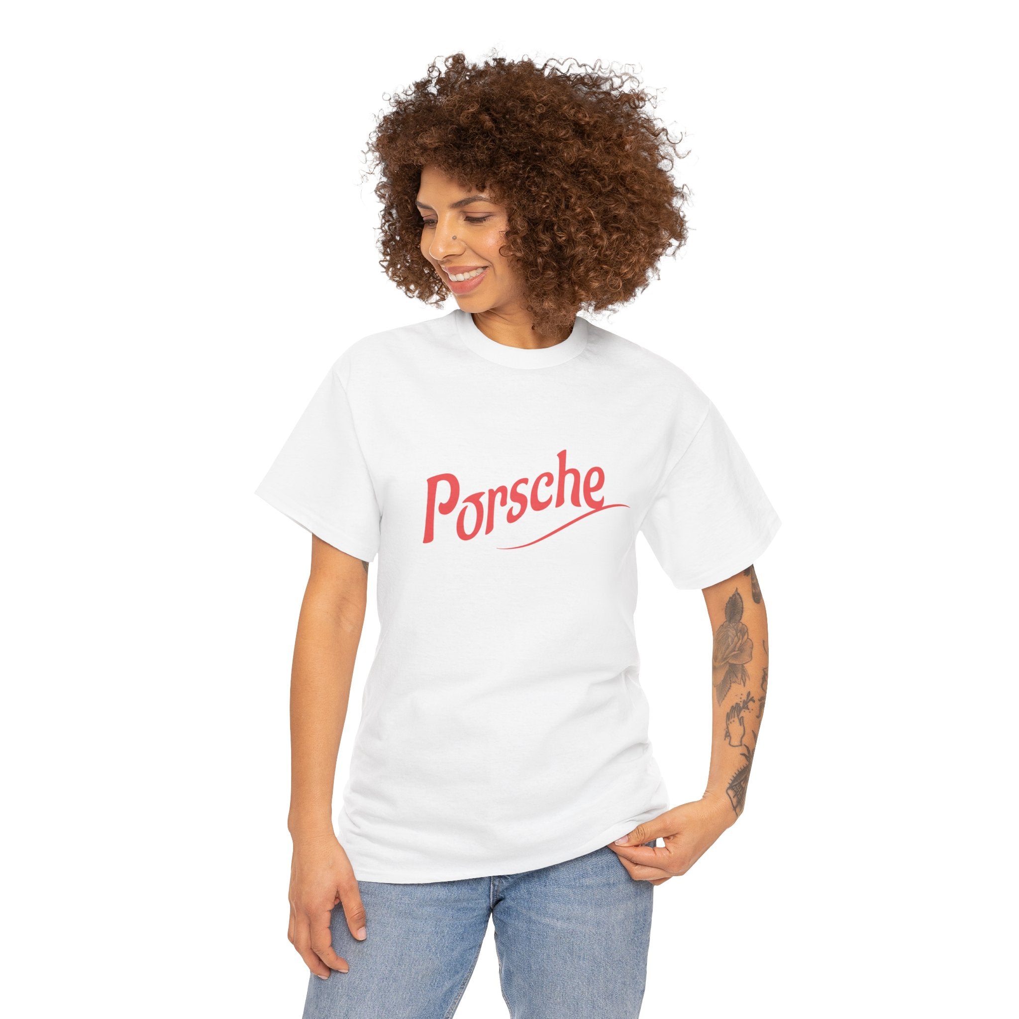 Porsche Vintage Design Tee – Unisex Heavy Cotton Car Enthusiast Shirt