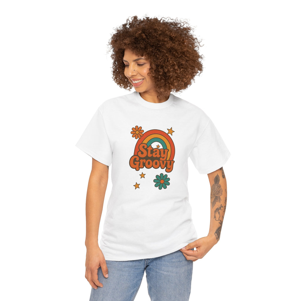 Stay Groovy 1970s Retro Tee – Vintage Graphic Shirt