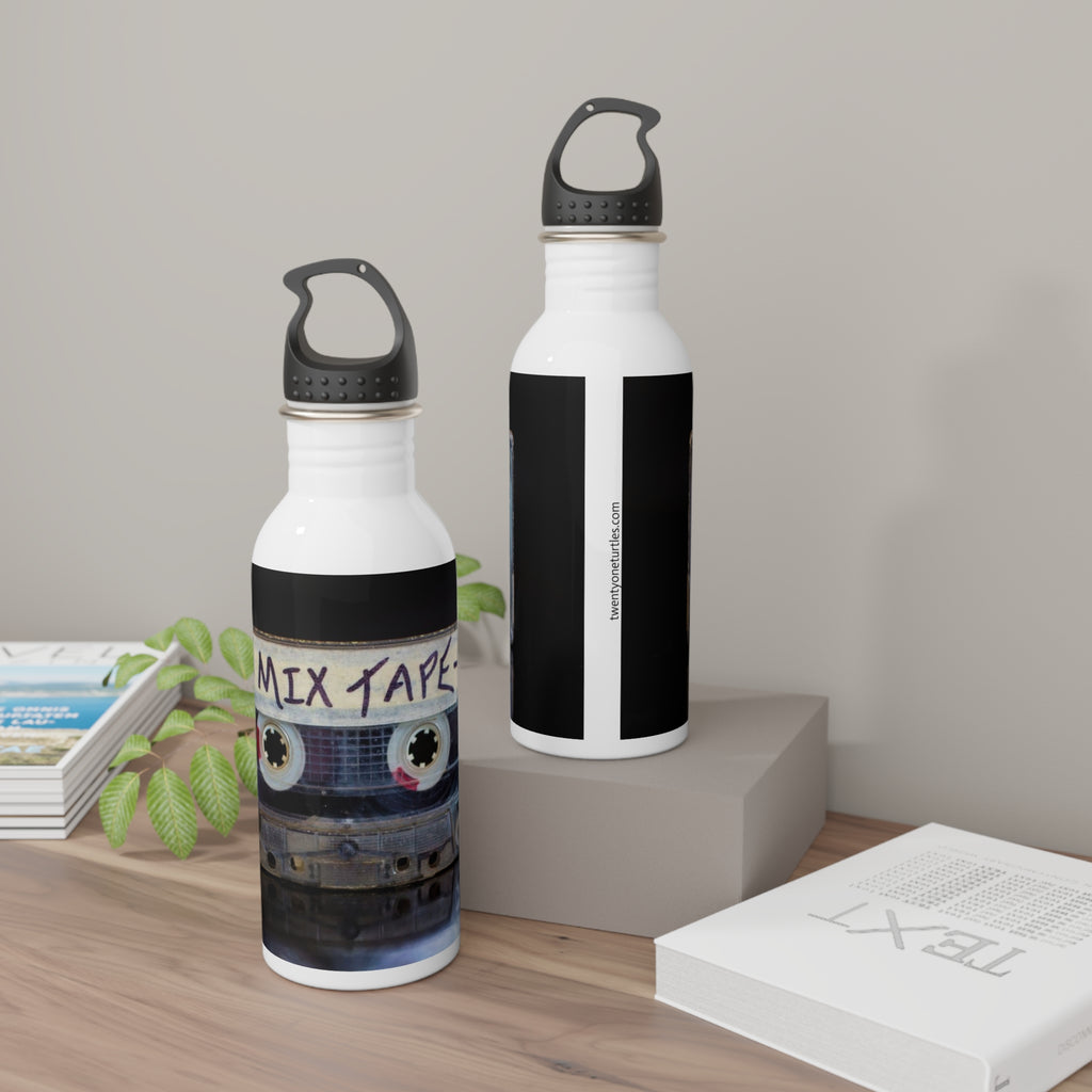 Retro Mix Tape Water Bottle – Vintage 1980s Vibe Reusable Stainless Steel Bottle