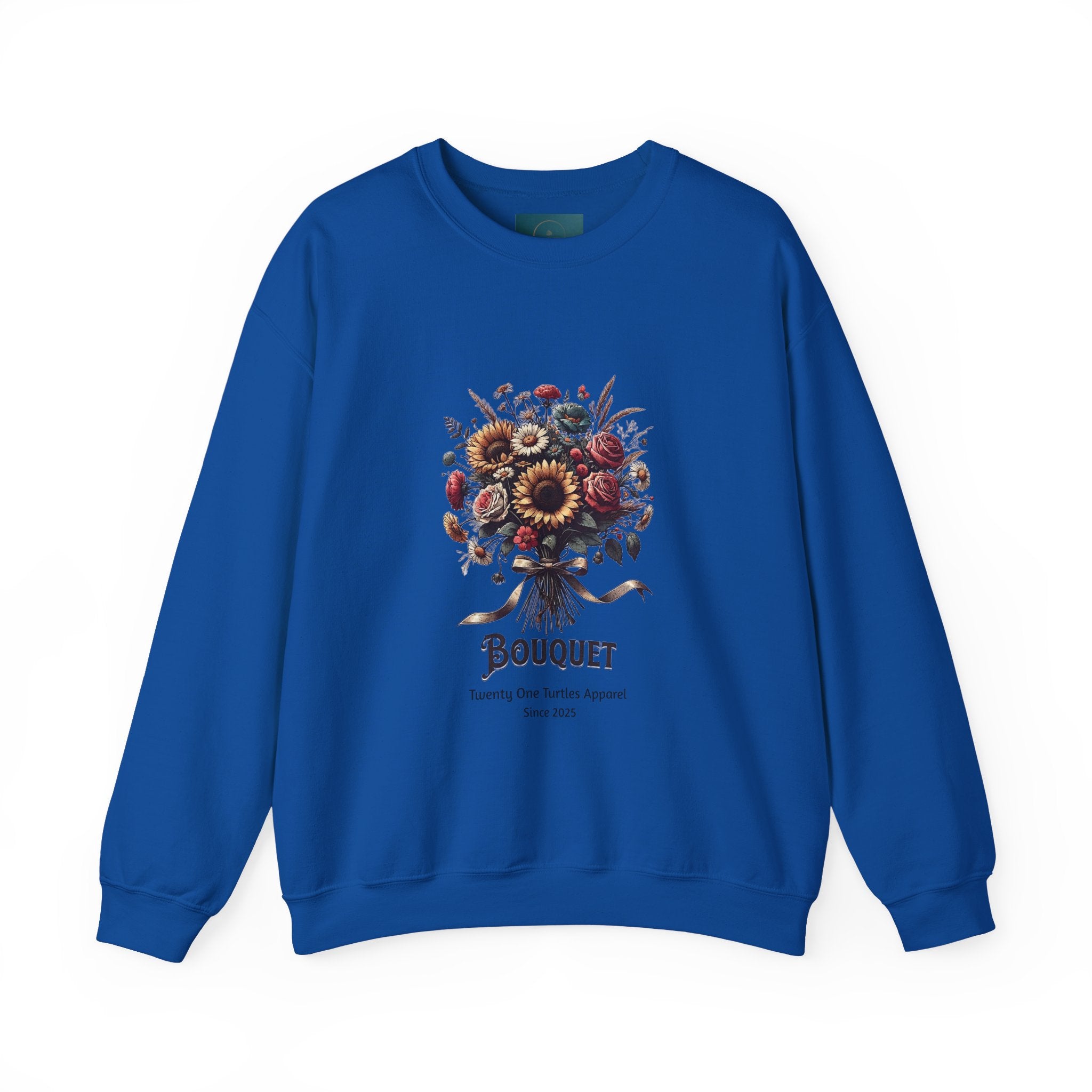 Floral Bouquet Crewneck Sweatshirt – Cozy Gift for Her, Boho Style