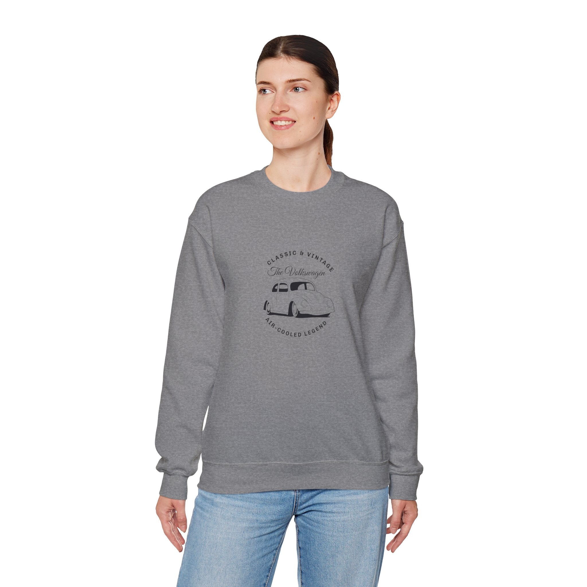 The Vintage Bug Sweatshirt – Classic VW Beetle Unisex Cotton Blend Crewneck