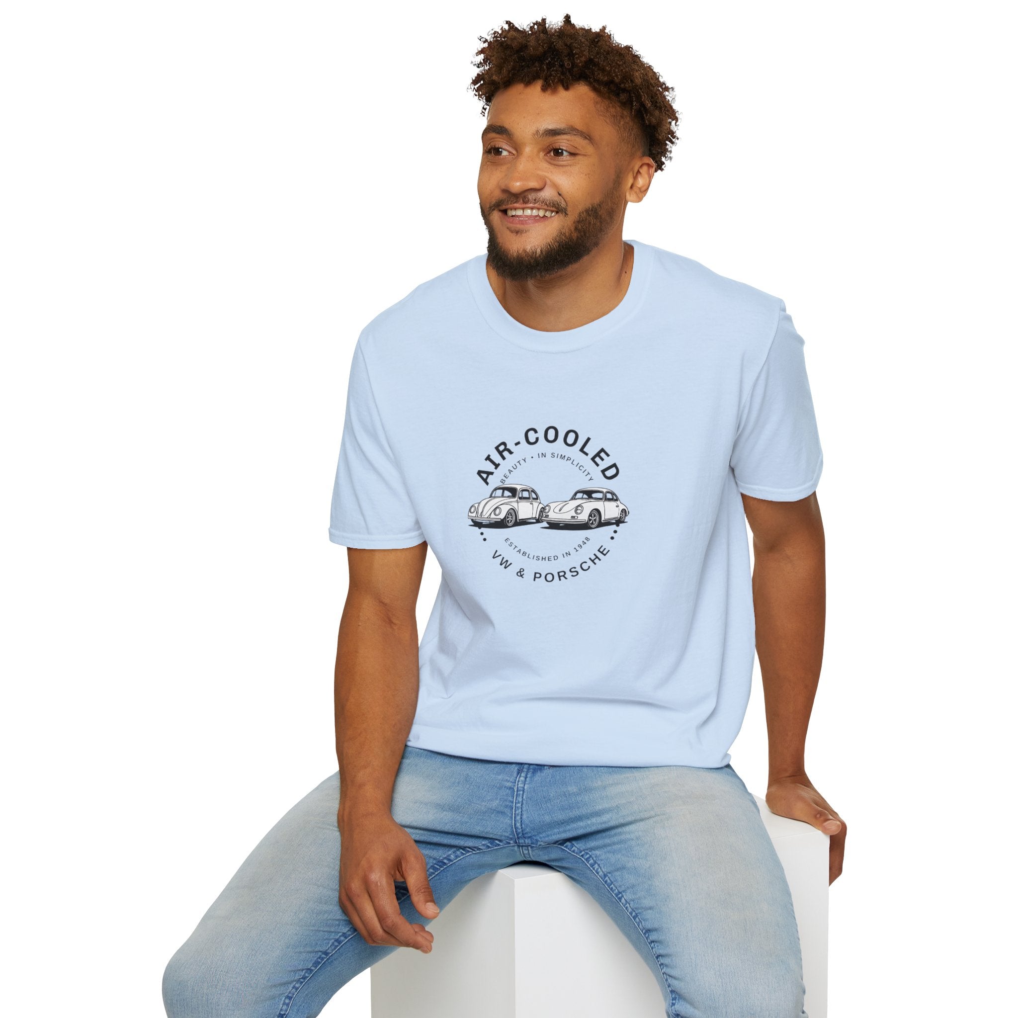 Classic Car T-Shirt – Vintage VW & Porsche Air-Cooled Design | Unisex Tee