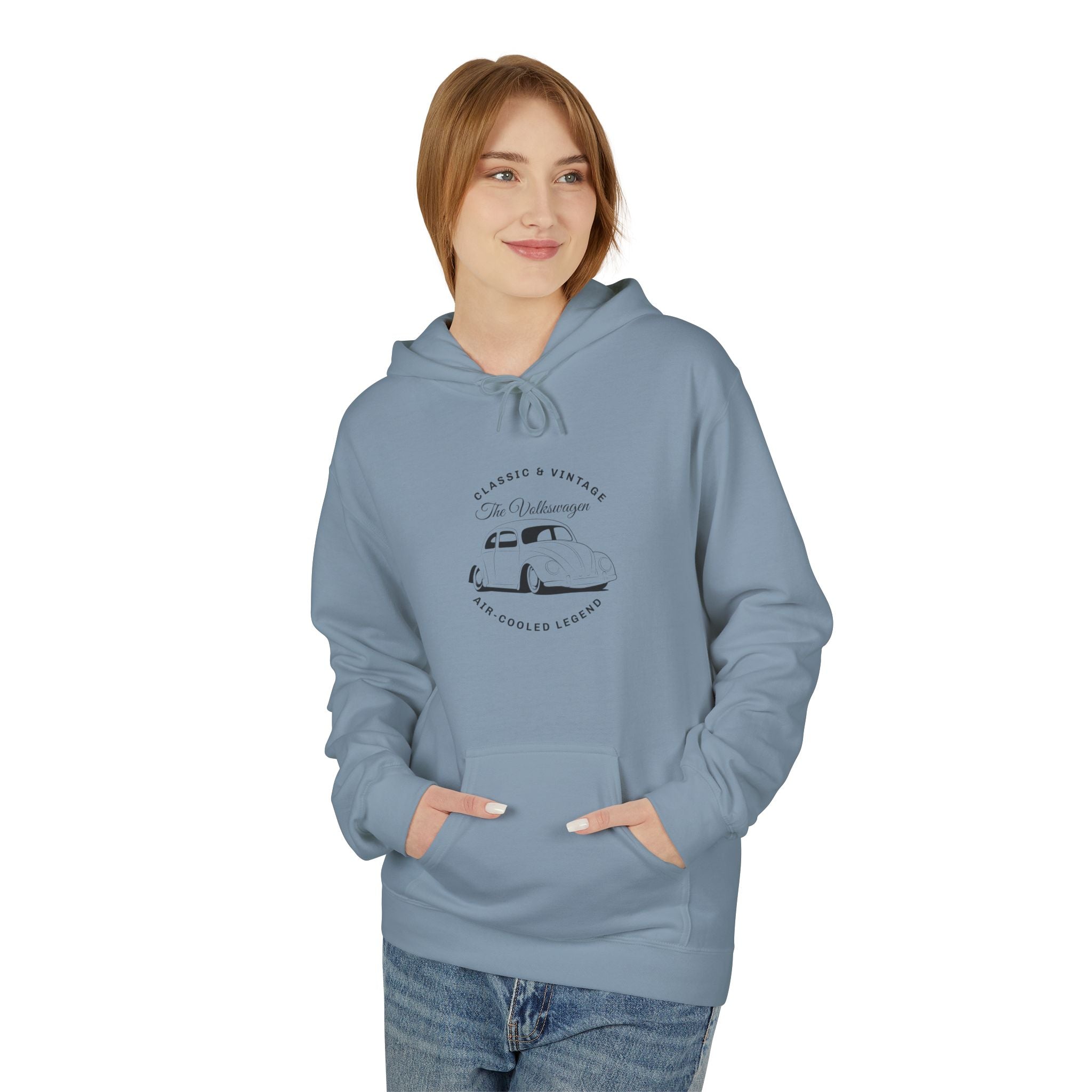 VW Beetle Hoodie – Cozy Unisex Fleece for Car Lovers & Road Trip Enthusiasts