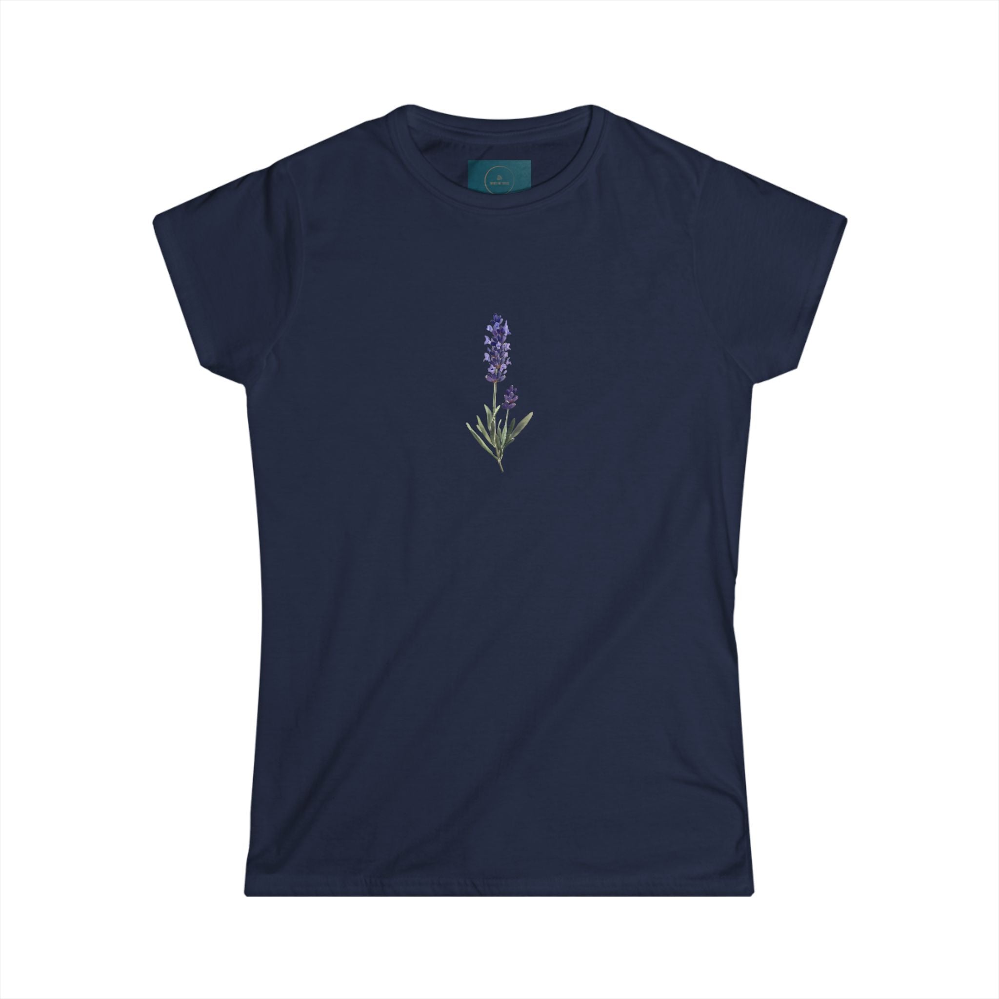 Lavender Bloom Women’s Softstyle Tee – Botanical Graphic Floral T-Shirt