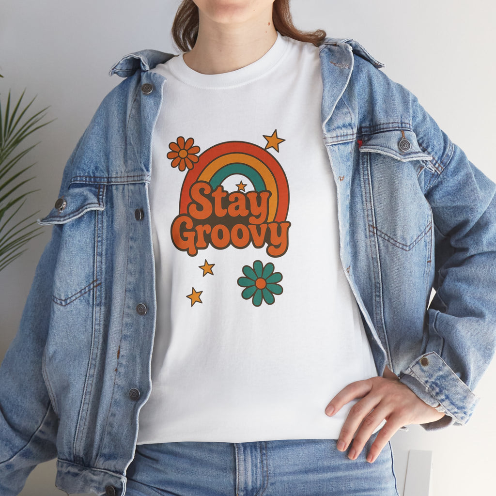 Stay Groovy 1970s Retro Tee – Vintage Graphic Shirt