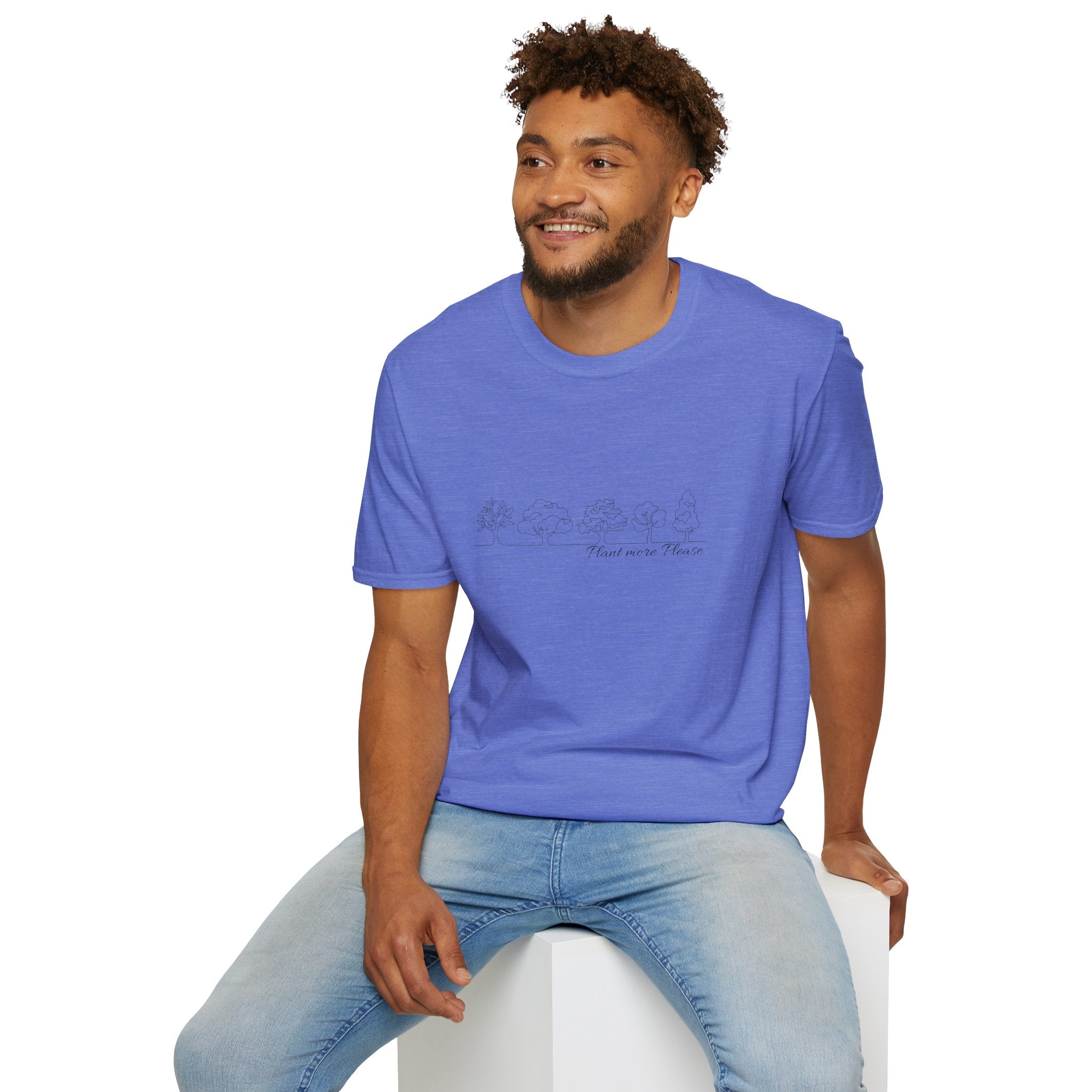 Plant More Trees T-Shirt – Cute Unisex Nature Tee, line drawing print