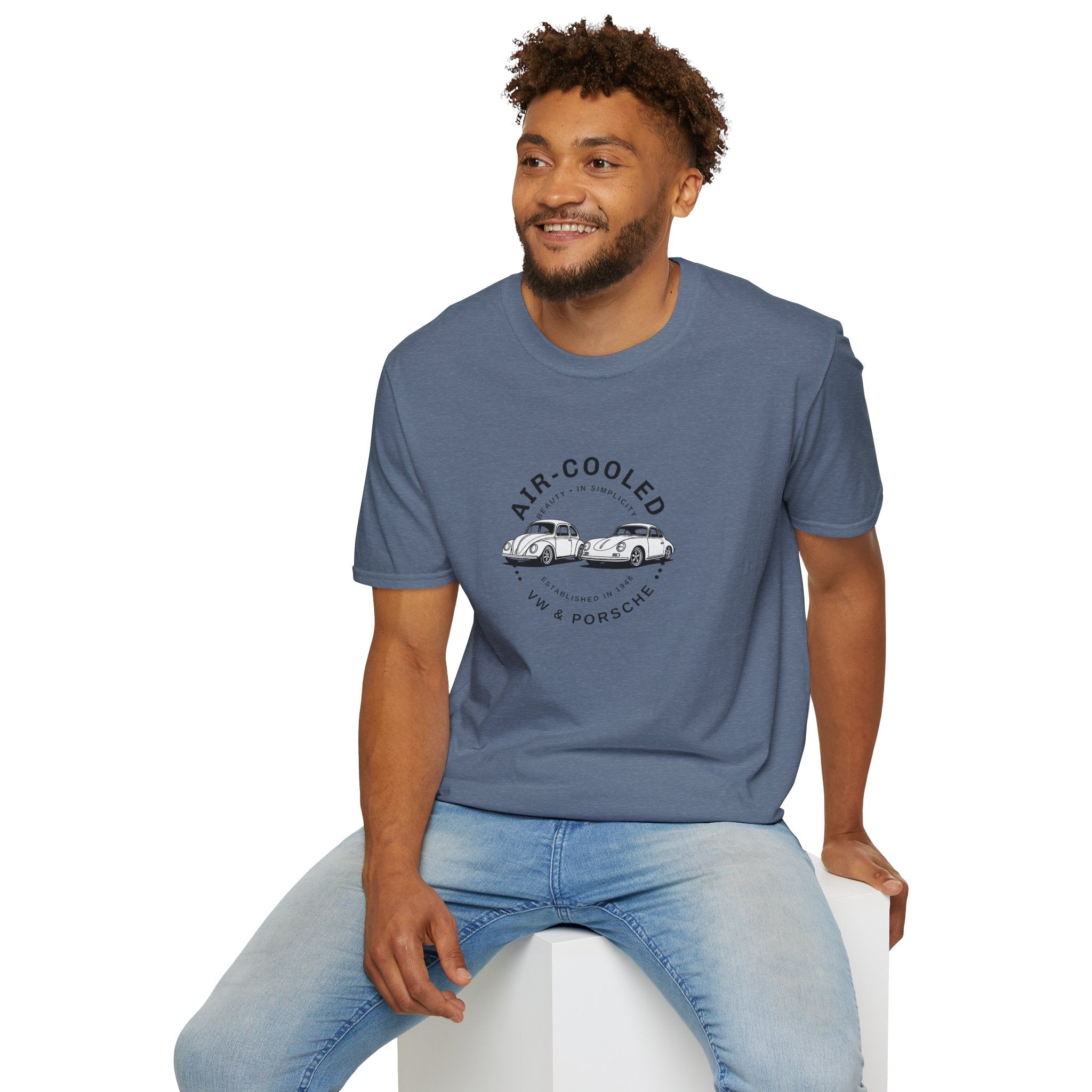 Classic Car T-Shirt – Vintage VW & Porsche Air-Cooled Design | Unisex Tee
